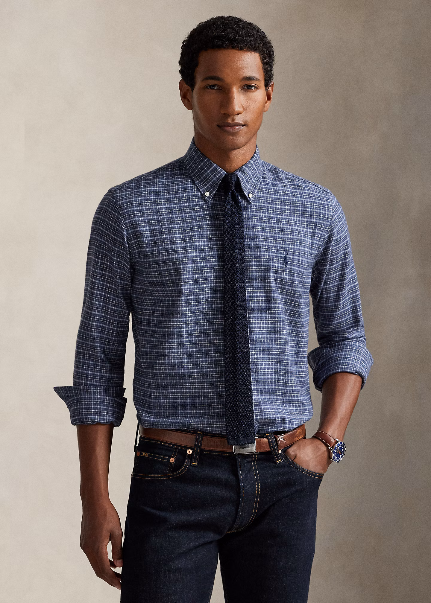 Custom-Fit Karo-Funktionshemd aus Twill - RALPH LAUREN OUTLET