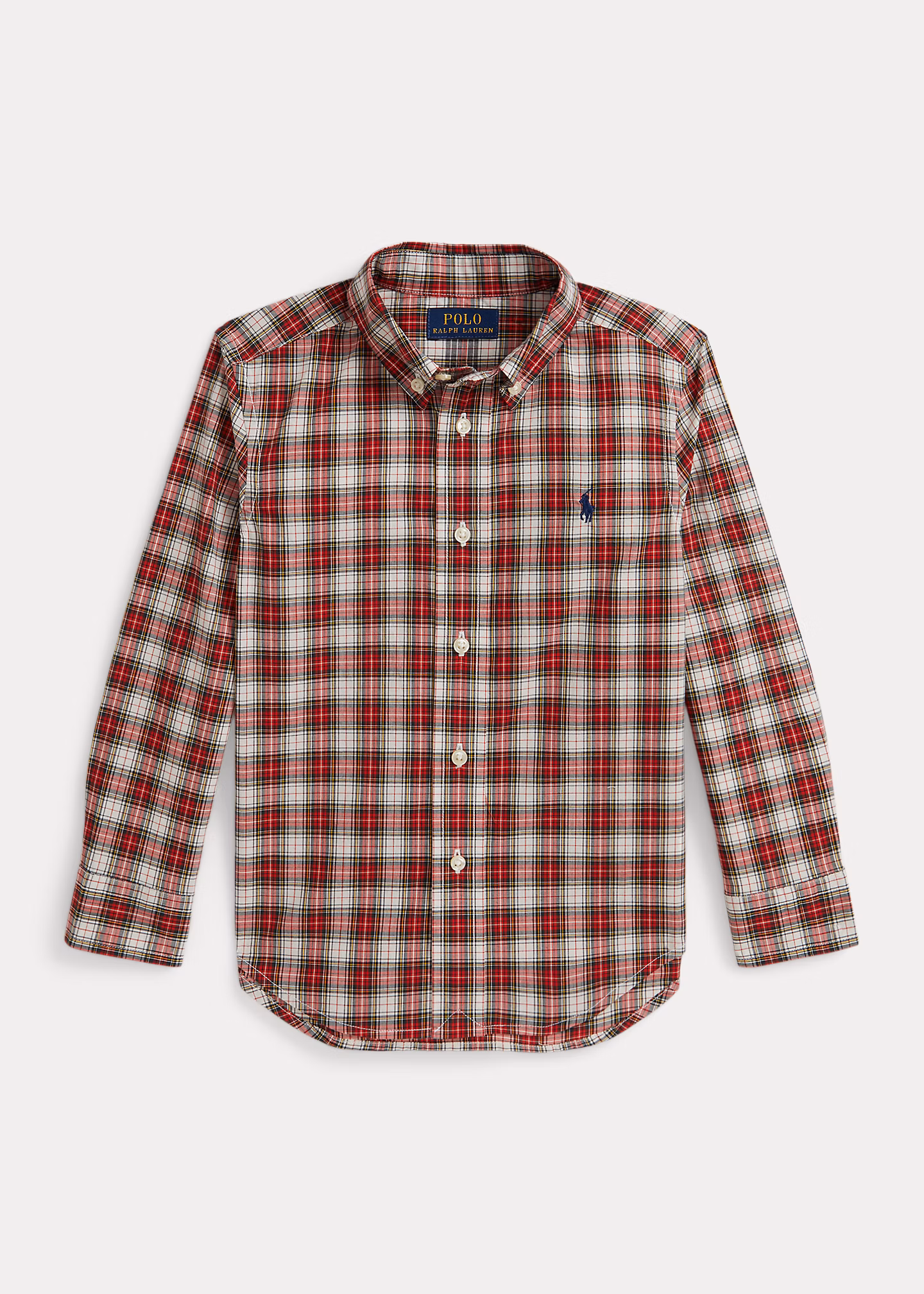 Kariertes Hemd aus Baumwollpopeline - RALPH LAUREN OUTLET