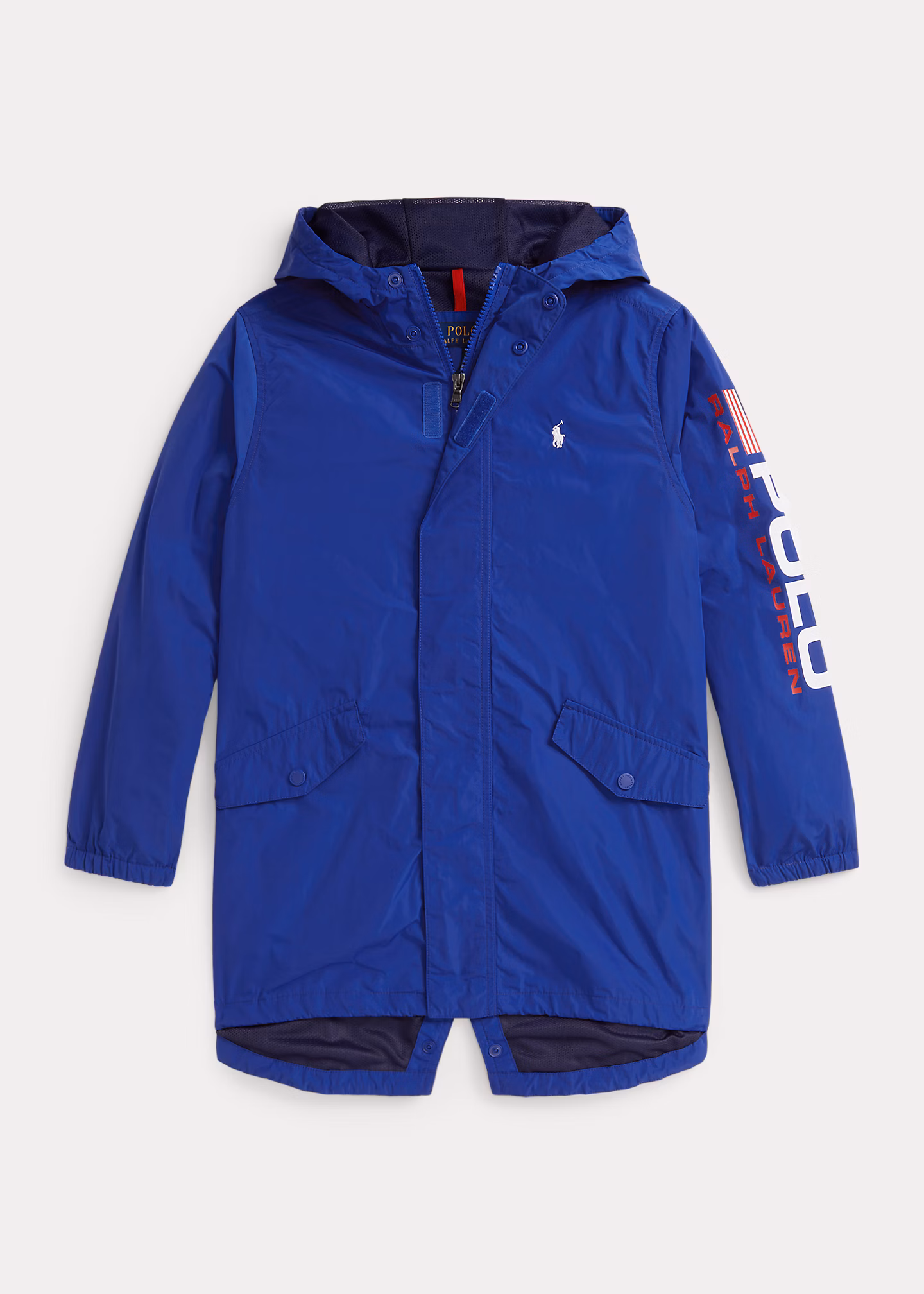 Lange Kapuzenjacke mit Logo - RALPH LAUREN OUTLET