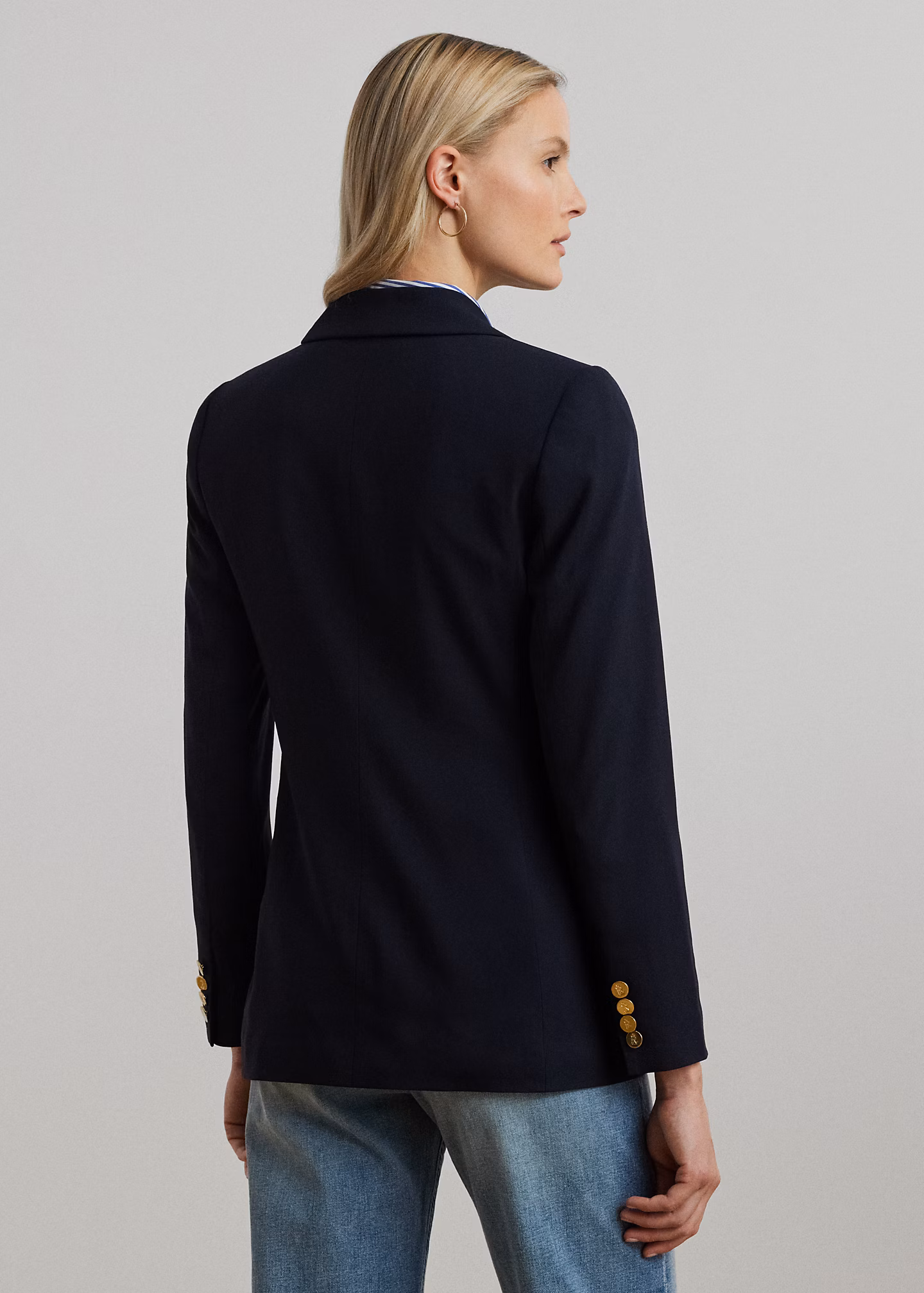 Zweireihiger Blazer aus Wollkrepp - RALPH LAUREN OUTLET
