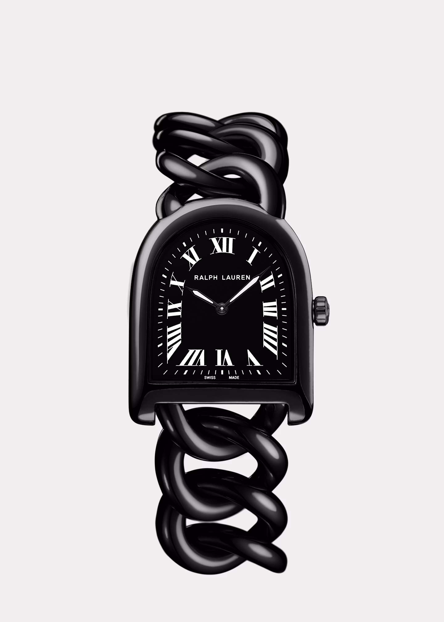 Armbanduhr mit schwarzem Zifferblatt - RALPH LAUREN OUTLET