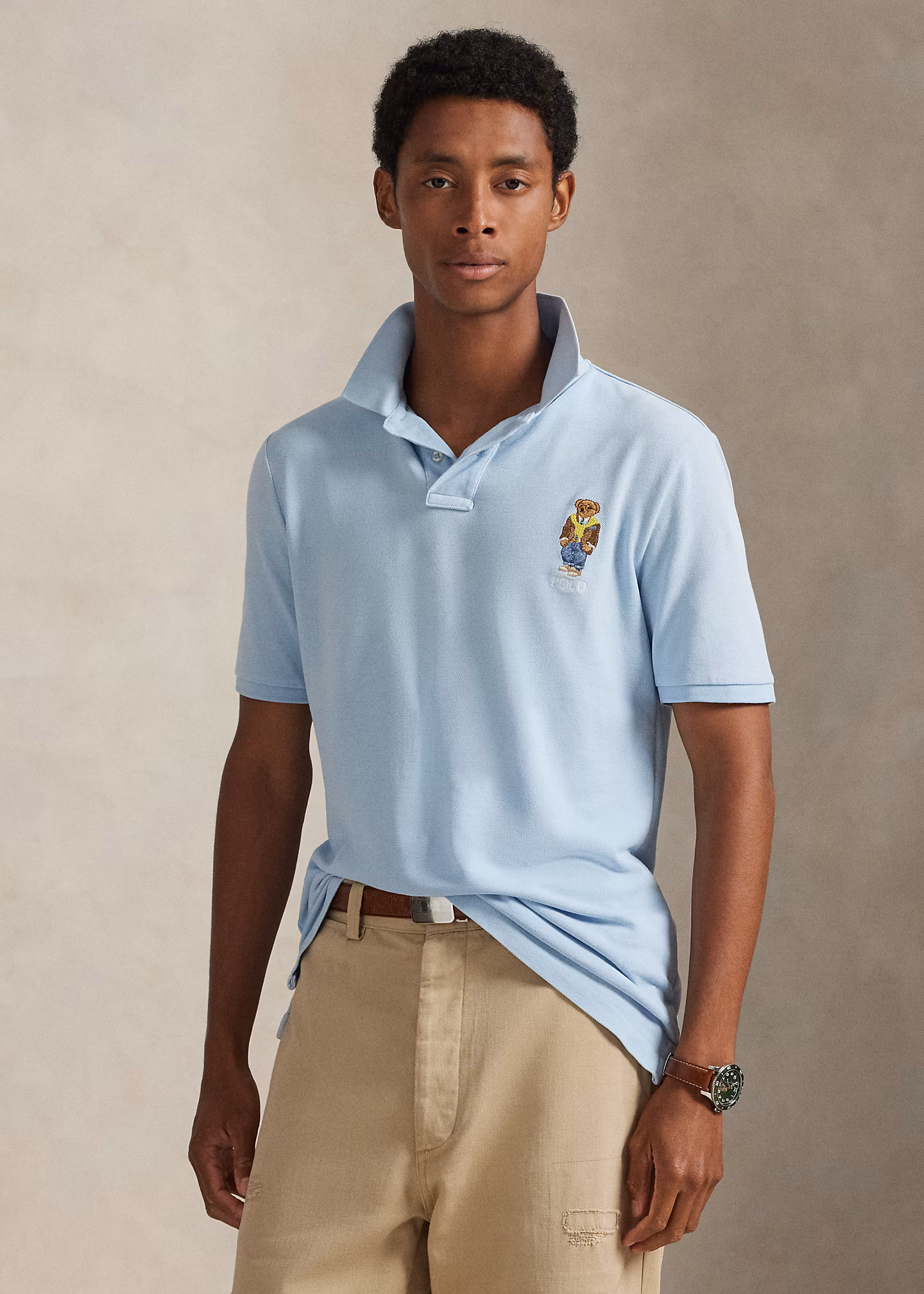 Custom-Slim-Fit Poloshirt mit Polo Bear - RALPH LAUREN OUTLET