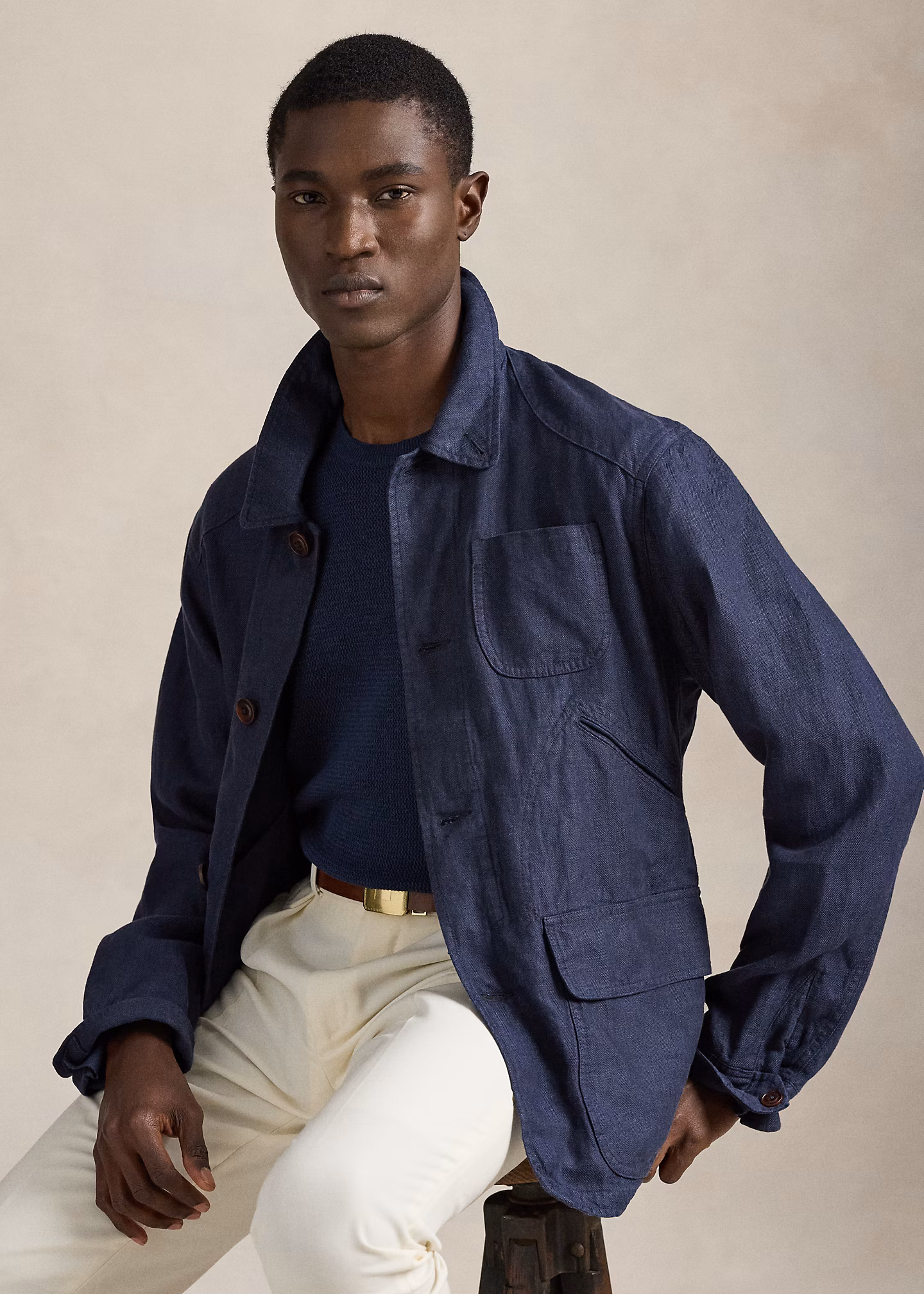 Utility-Jacke aus Fischgrat-Leinen - RALPH LAUREN OUTLET