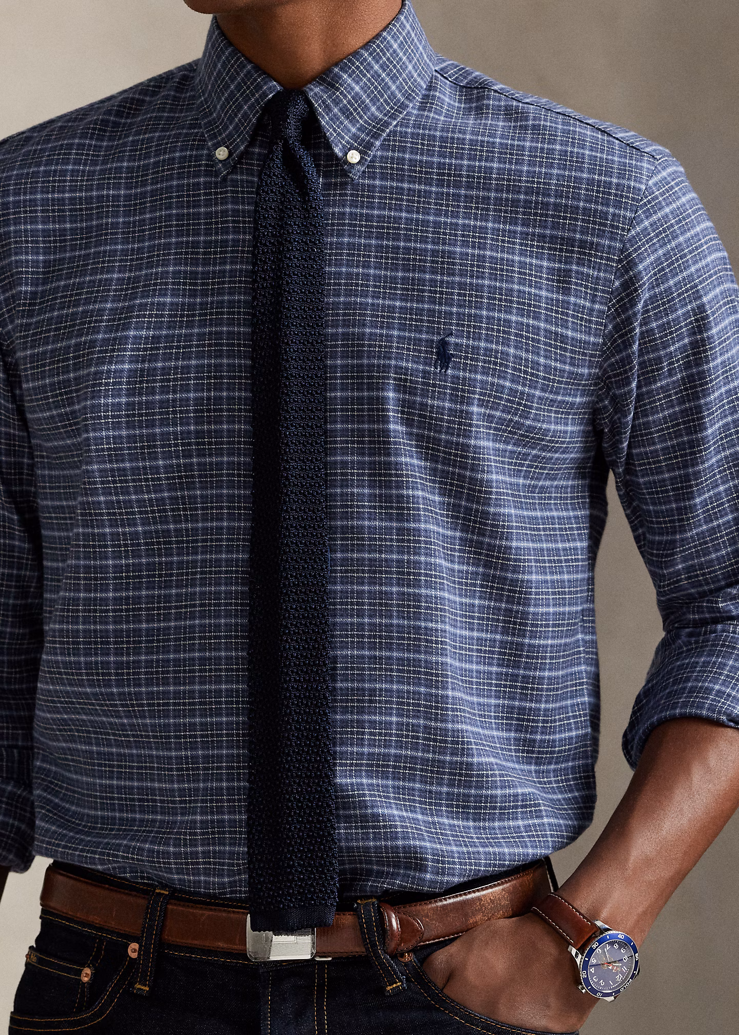 Custom-Fit Karo-Funktionshemd aus Twill - RALPH LAUREN OUTLET