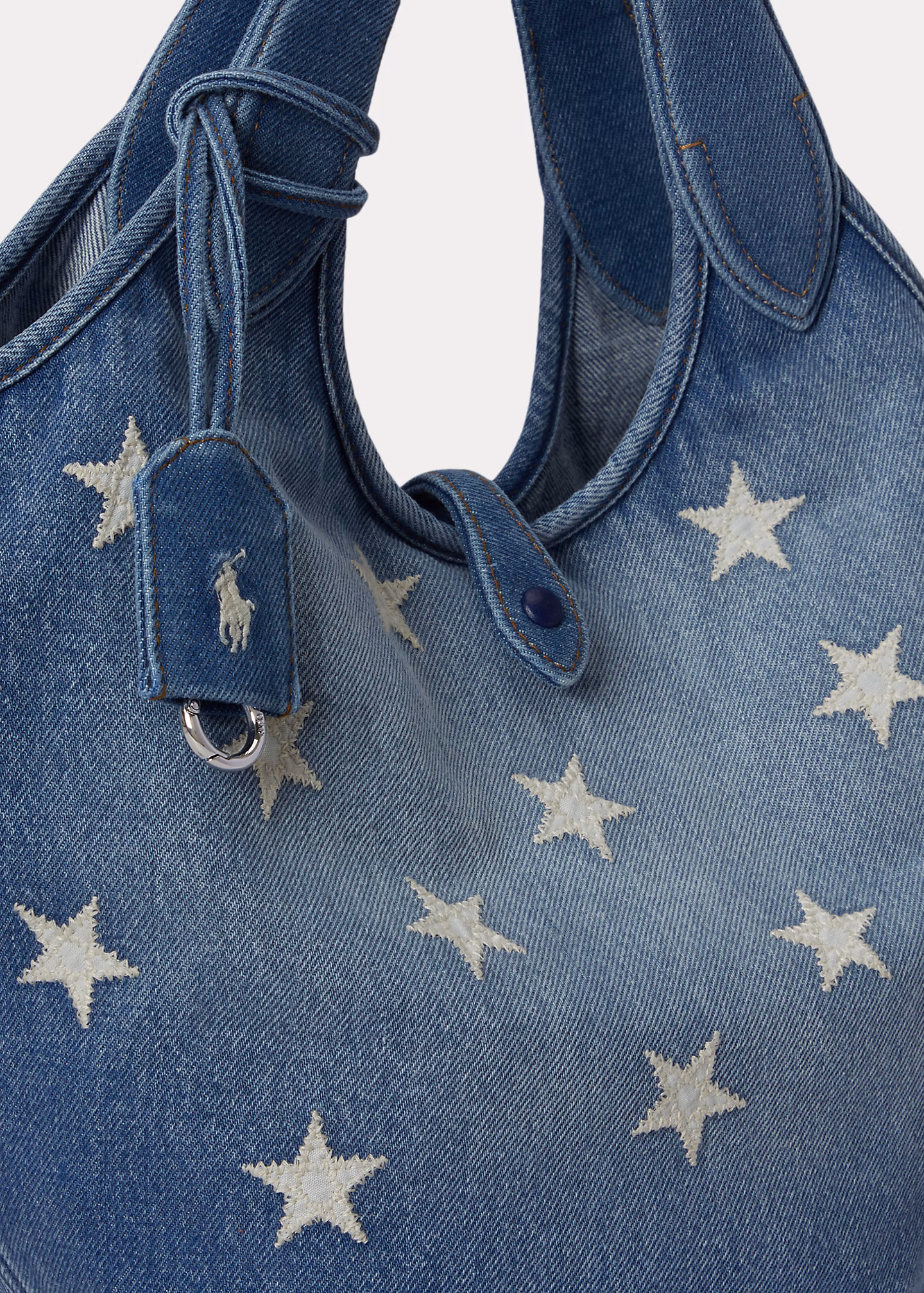 Denim-Tragetasche Polo Play mit Sternen - RALPH LAUREN OUTLET
