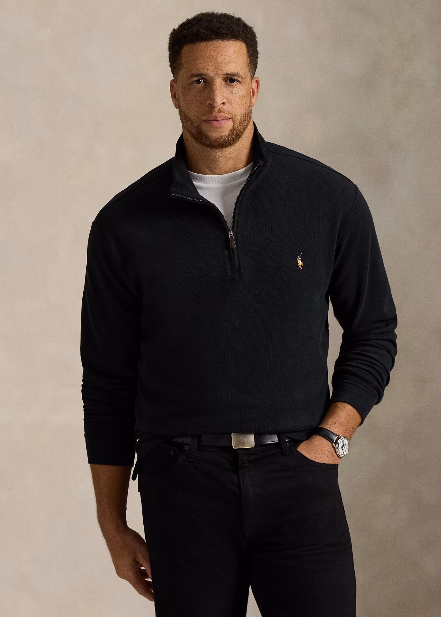 Rippenpullover mit Viertelreißverschluss - RALPH LAUREN OUTLET