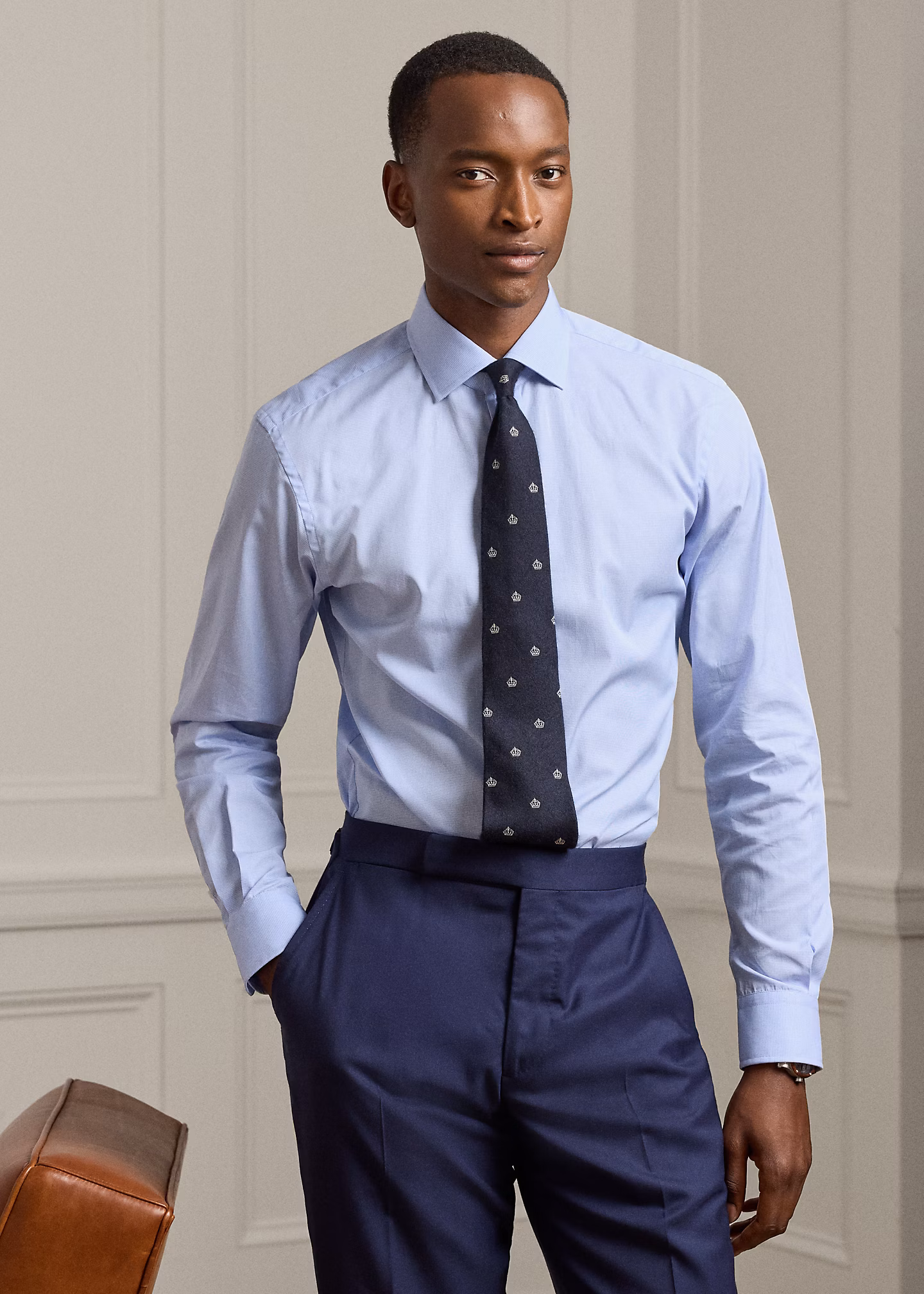 Hemd mit feinem Hahnentrittmuster - RALPH LAUREN OUTLET