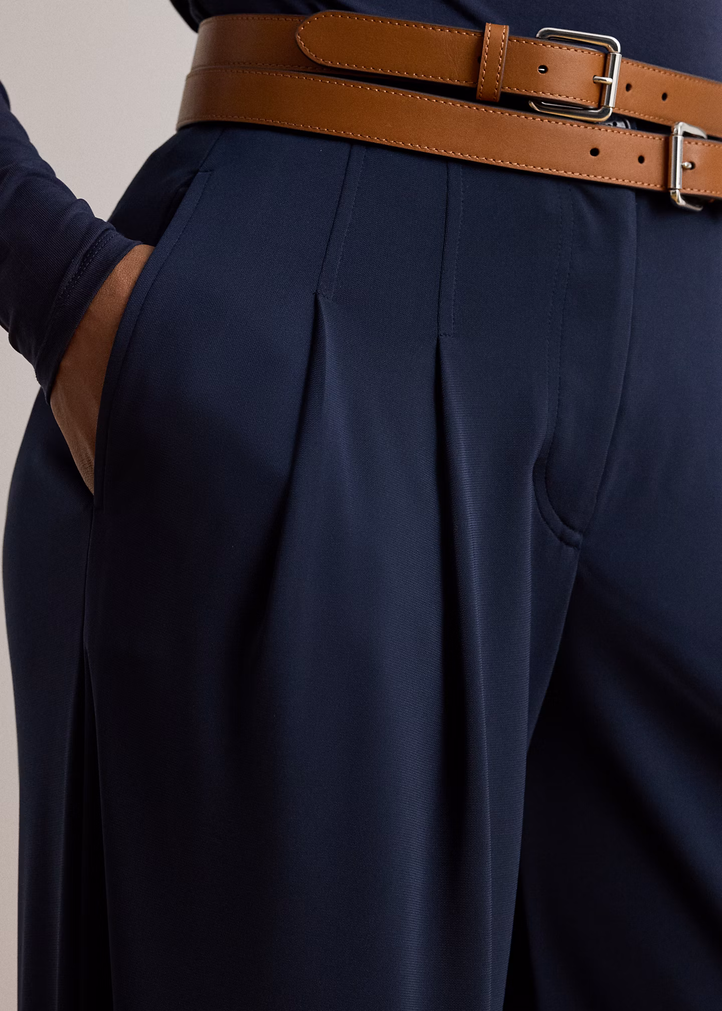 Stretchjersey-Hose mit weitem Bein - RALPH LAUREN OUTLET