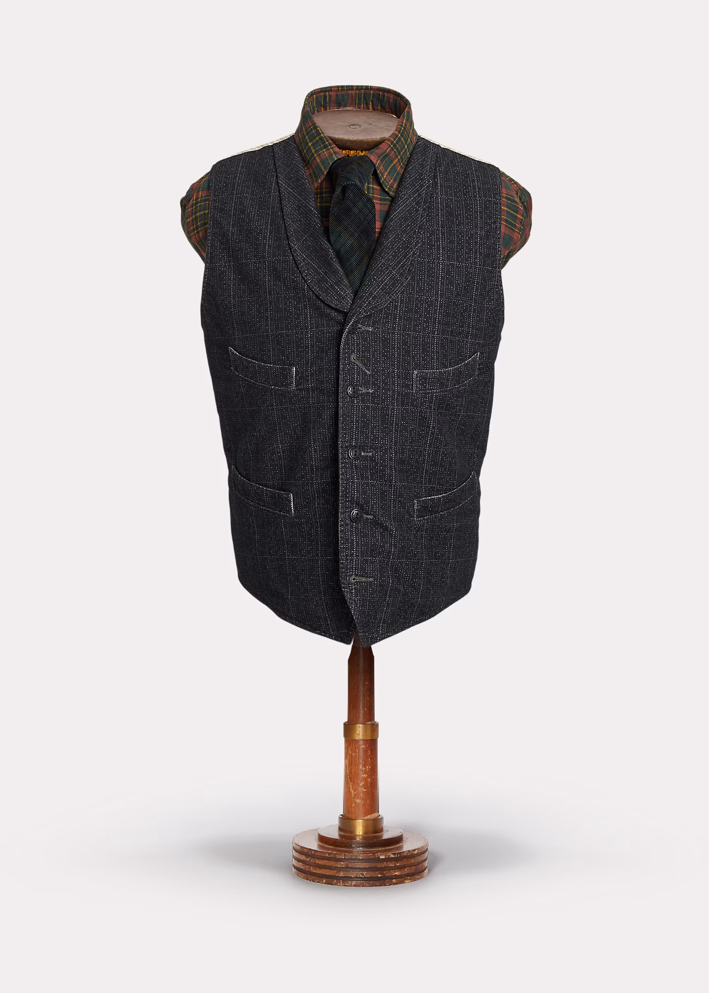 Moleskin-Weste mit Karo-Muster - RALPH LAUREN OUTLET