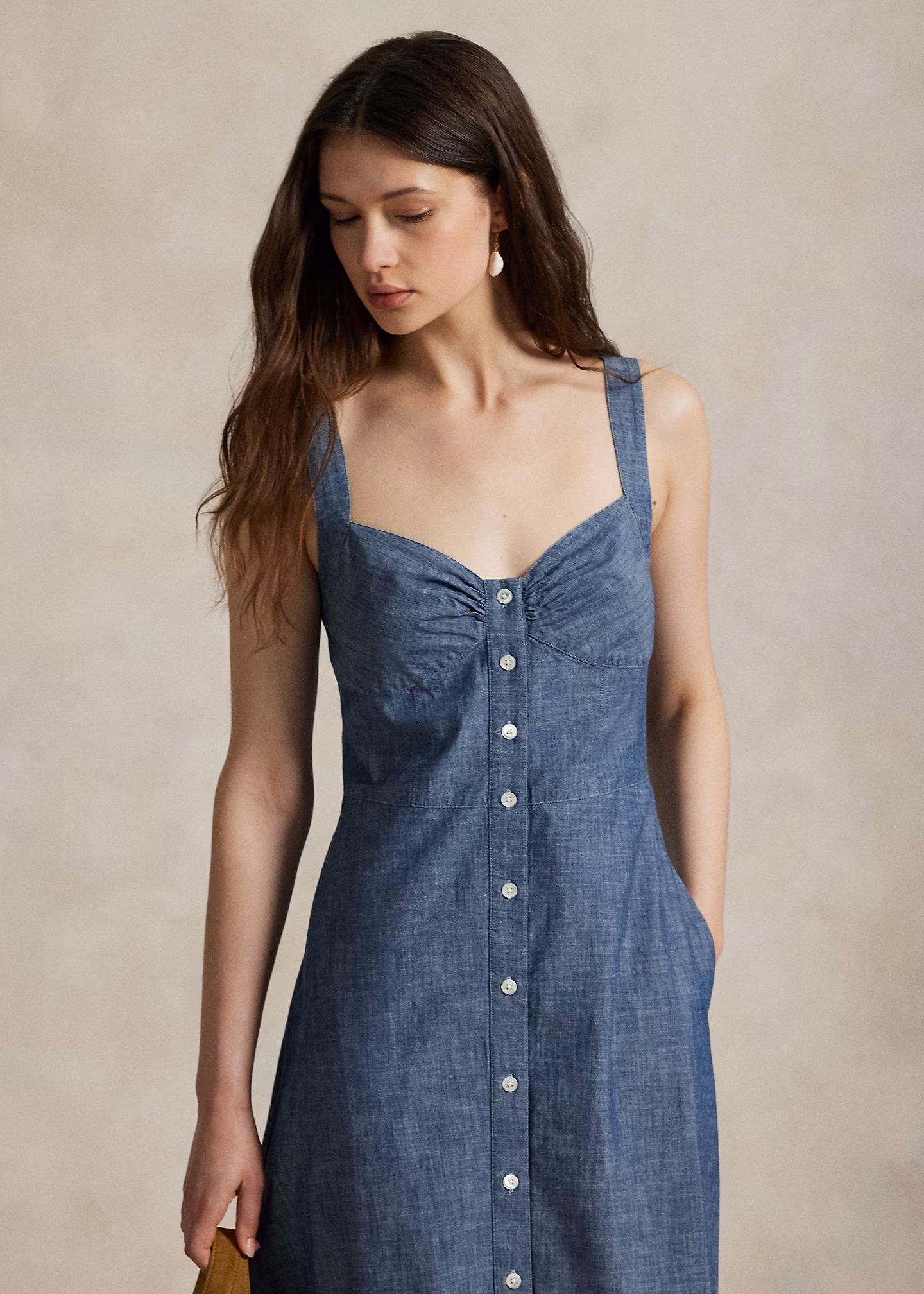 Chambray-Kleid mit Knöpfen - RALPH LAUREN OUTLET