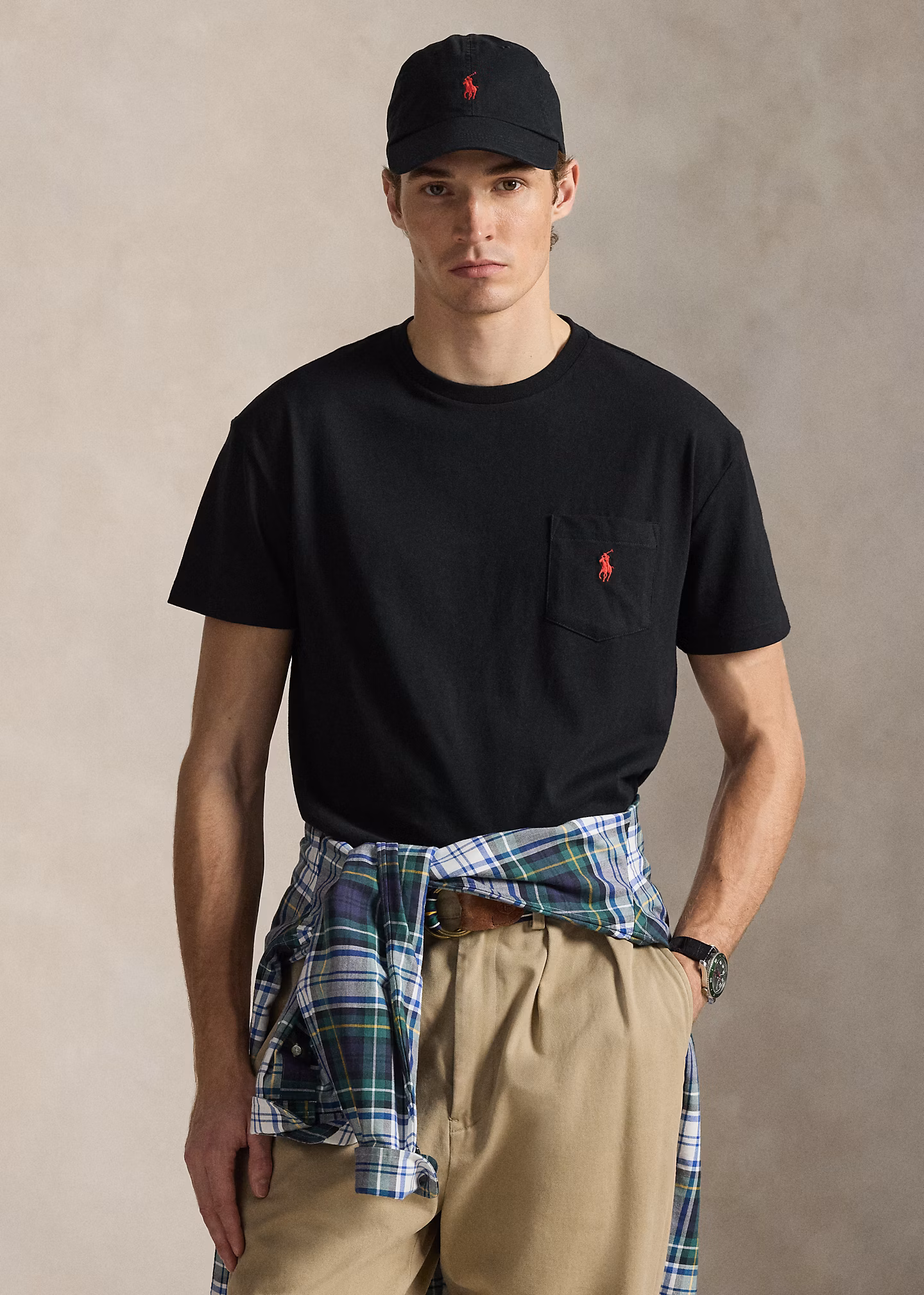 Classic-Fit Jersey-T-Shirt mit Tasche - RALPH LAUREN OUTLET