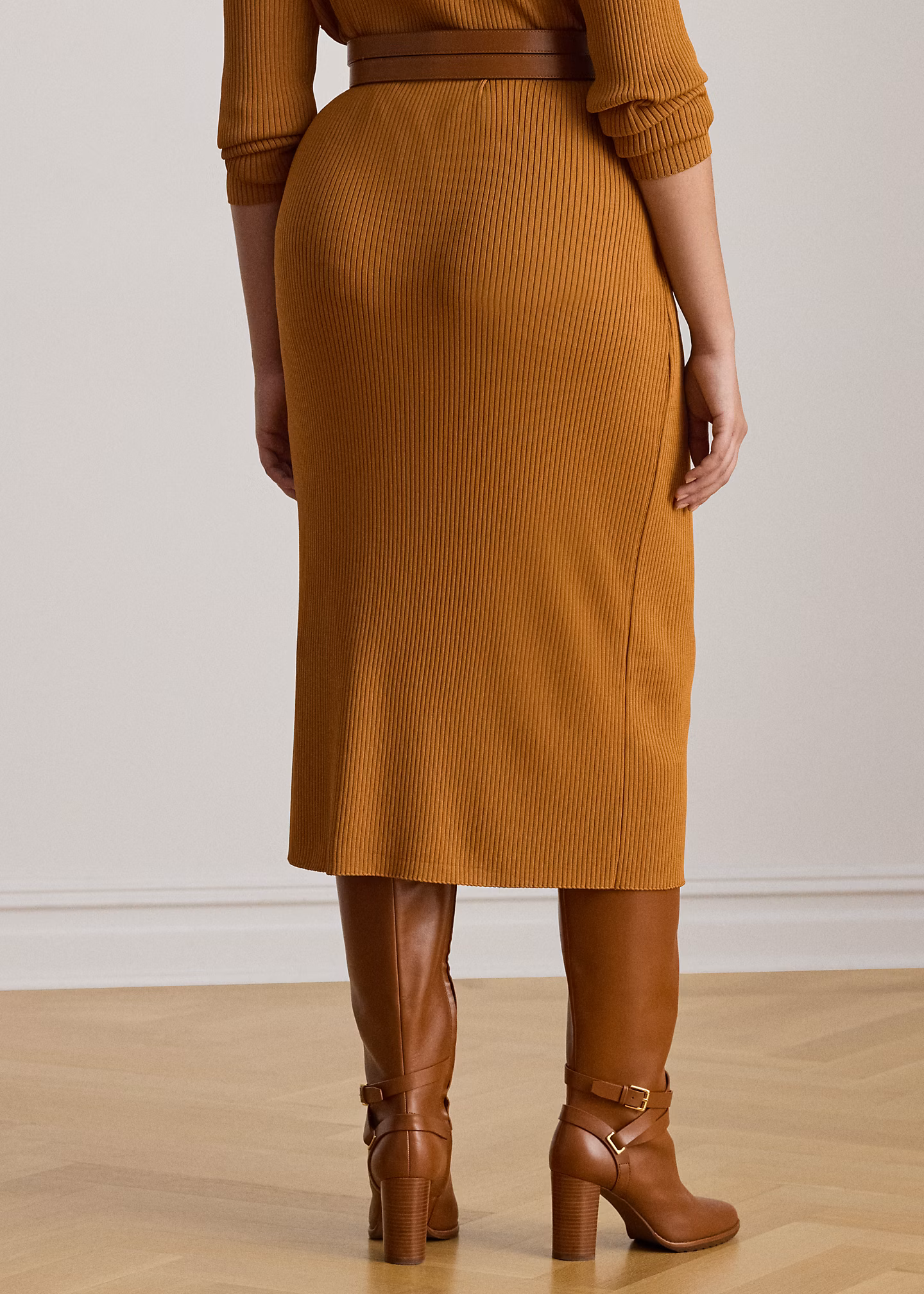 Bleistift-Midirock in Rippenstrick - RALPH LAUREN OUTLET