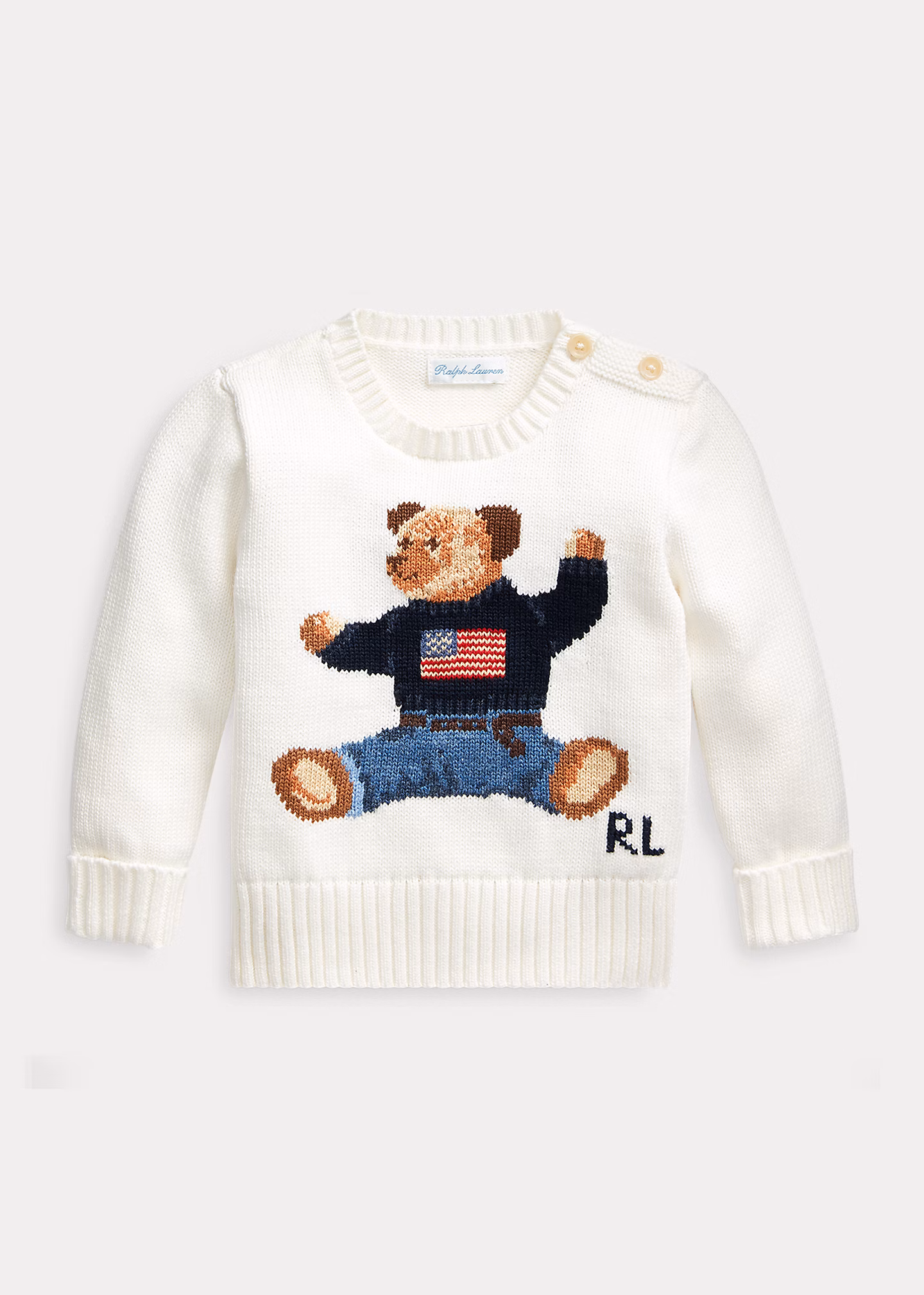 Baumwollpullover mit Polo Bear - RALPH LAUREN OUTLET