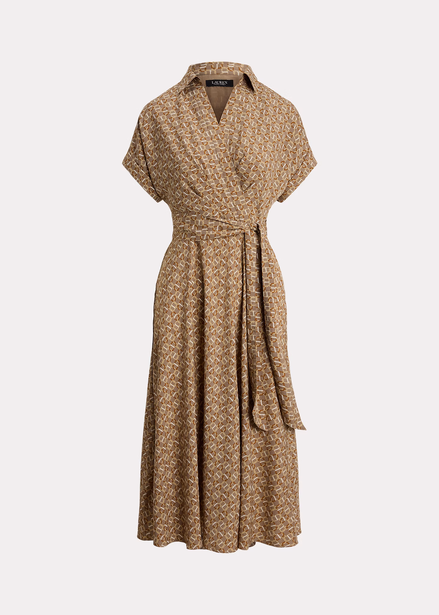 Gemustertes Crêpekleid mit Gürtel - RALPH LAUREN OUTLET