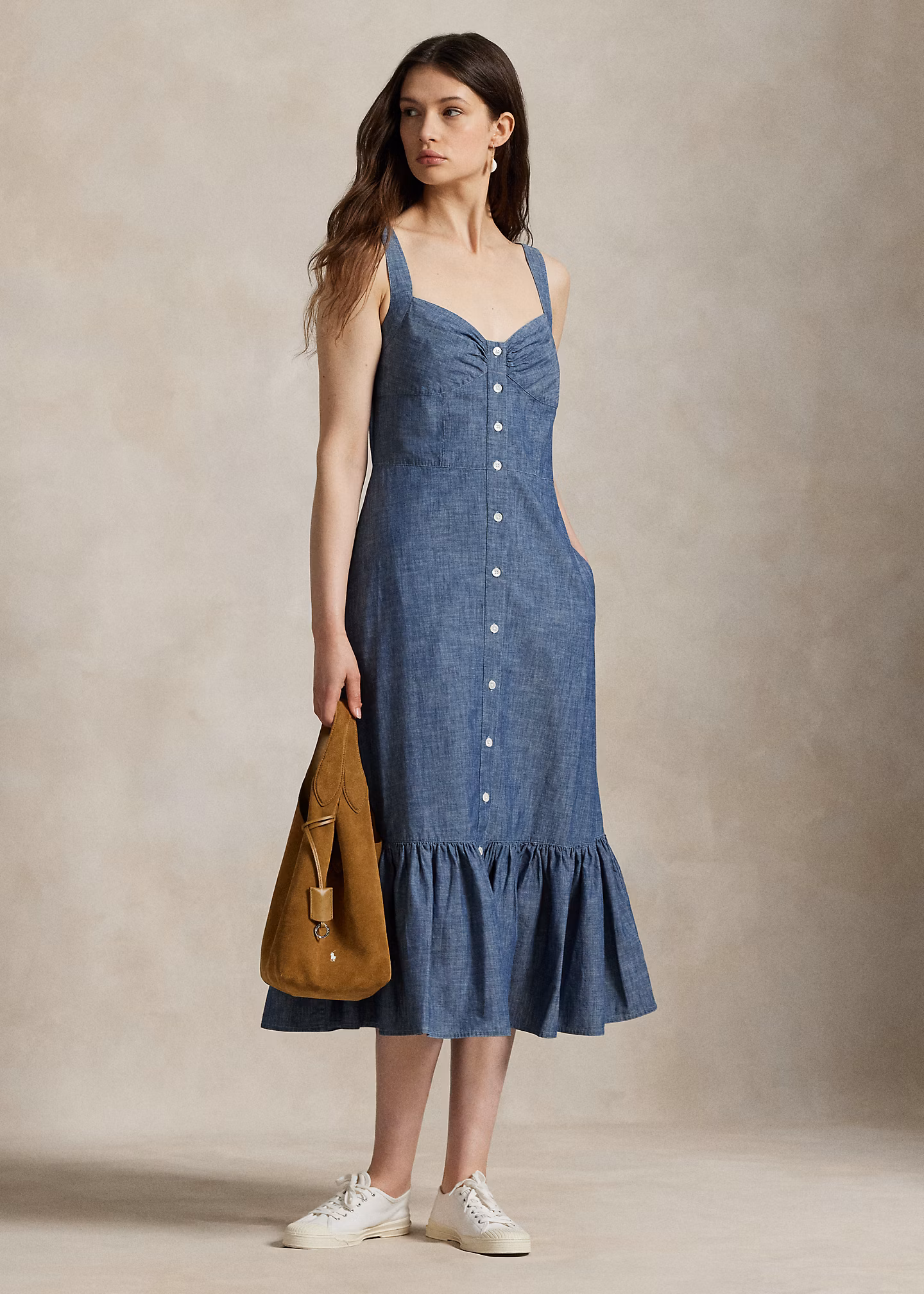Chambray-Kleid mit Knöpfen - RALPH LAUREN OUTLET