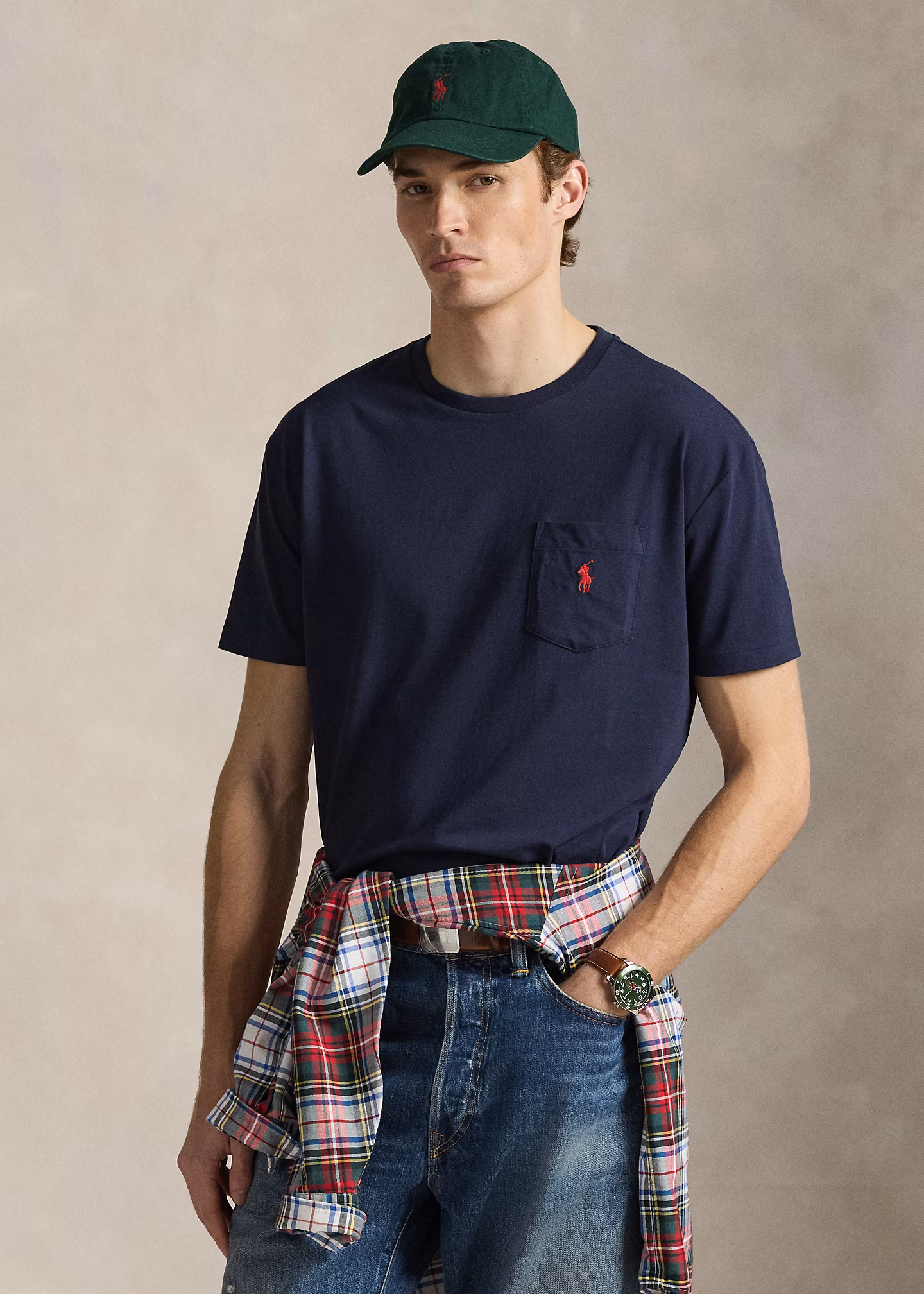 Classic-Fit Jersey-T-Shirt mit Tasche - RALPH LAUREN OUTLET