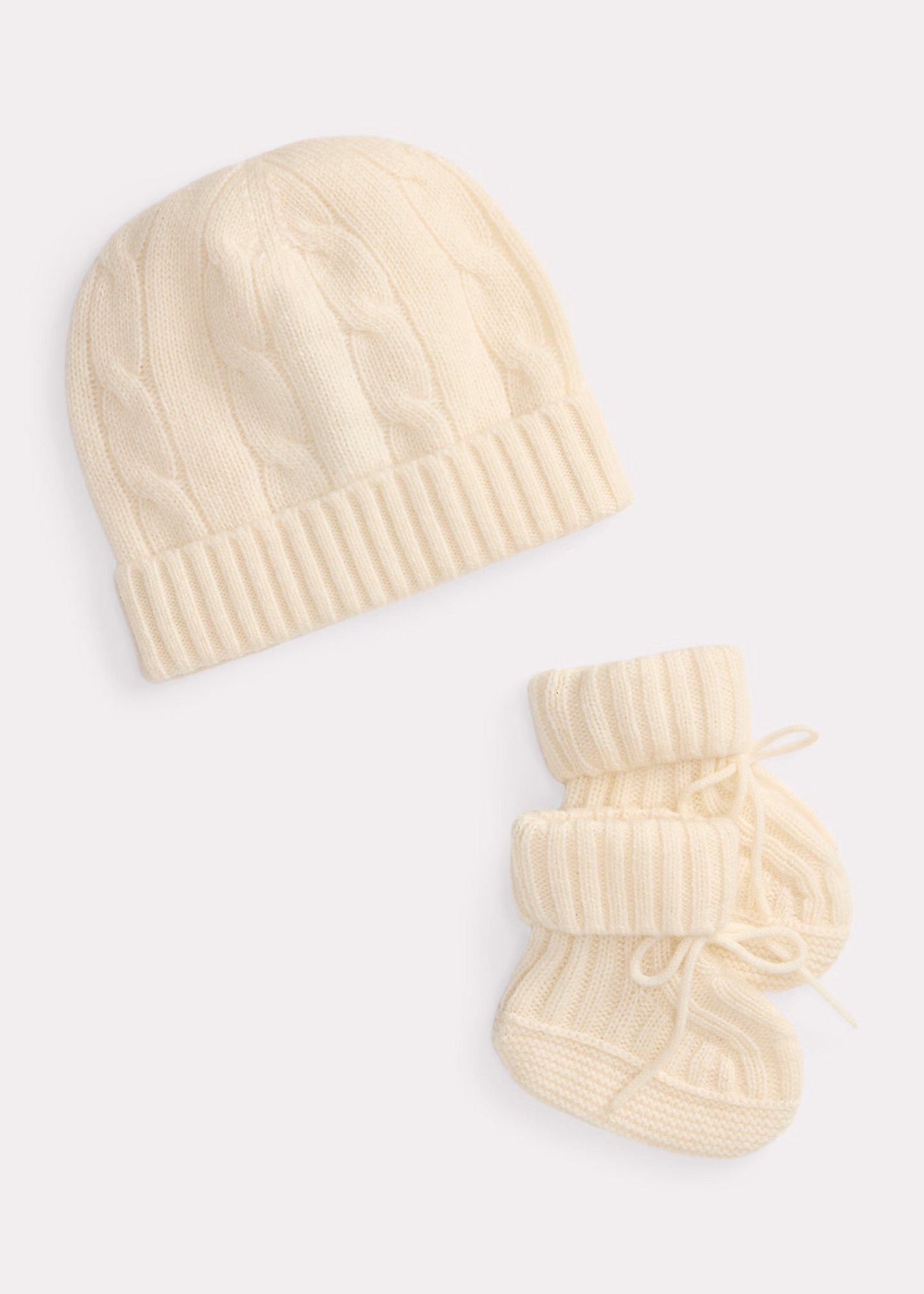 Kaschmirmütze und Babyschuhe im Set - RALPH LAUREN OUTLET