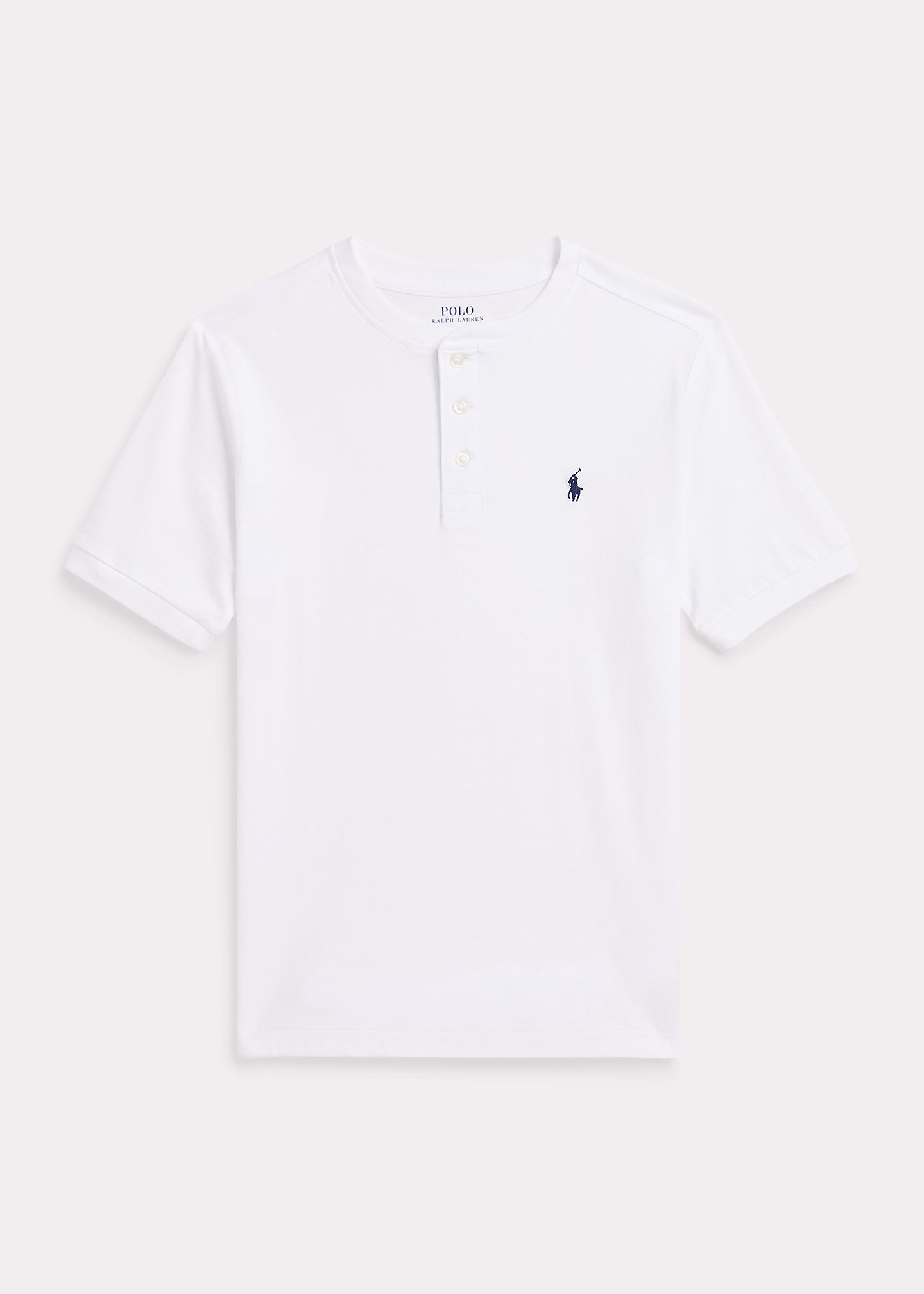 Kurzärmliges Henley aus Baumwolljersey - RALPH LAUREN OUTLET