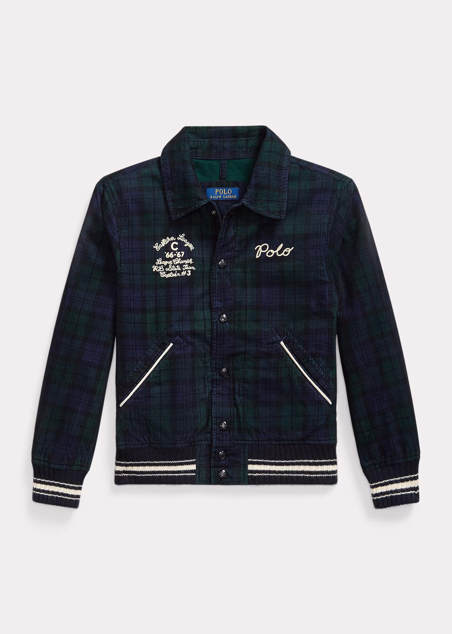 Karierte Jacke aus Kordsamt - RALPH LAUREN OUTLET