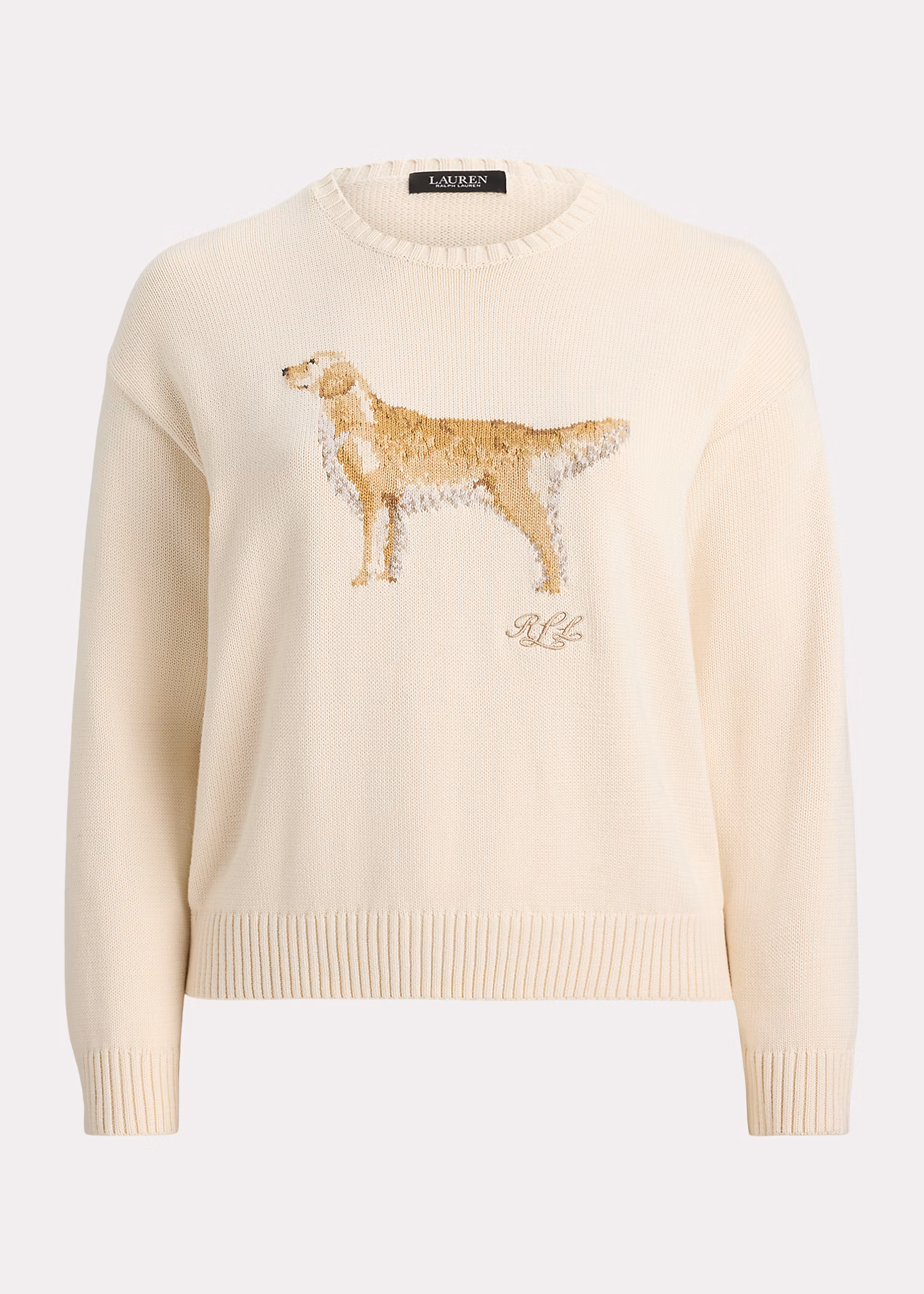 Strickpullover mit Golden Retriever - RALPH LAUREN OUTLET