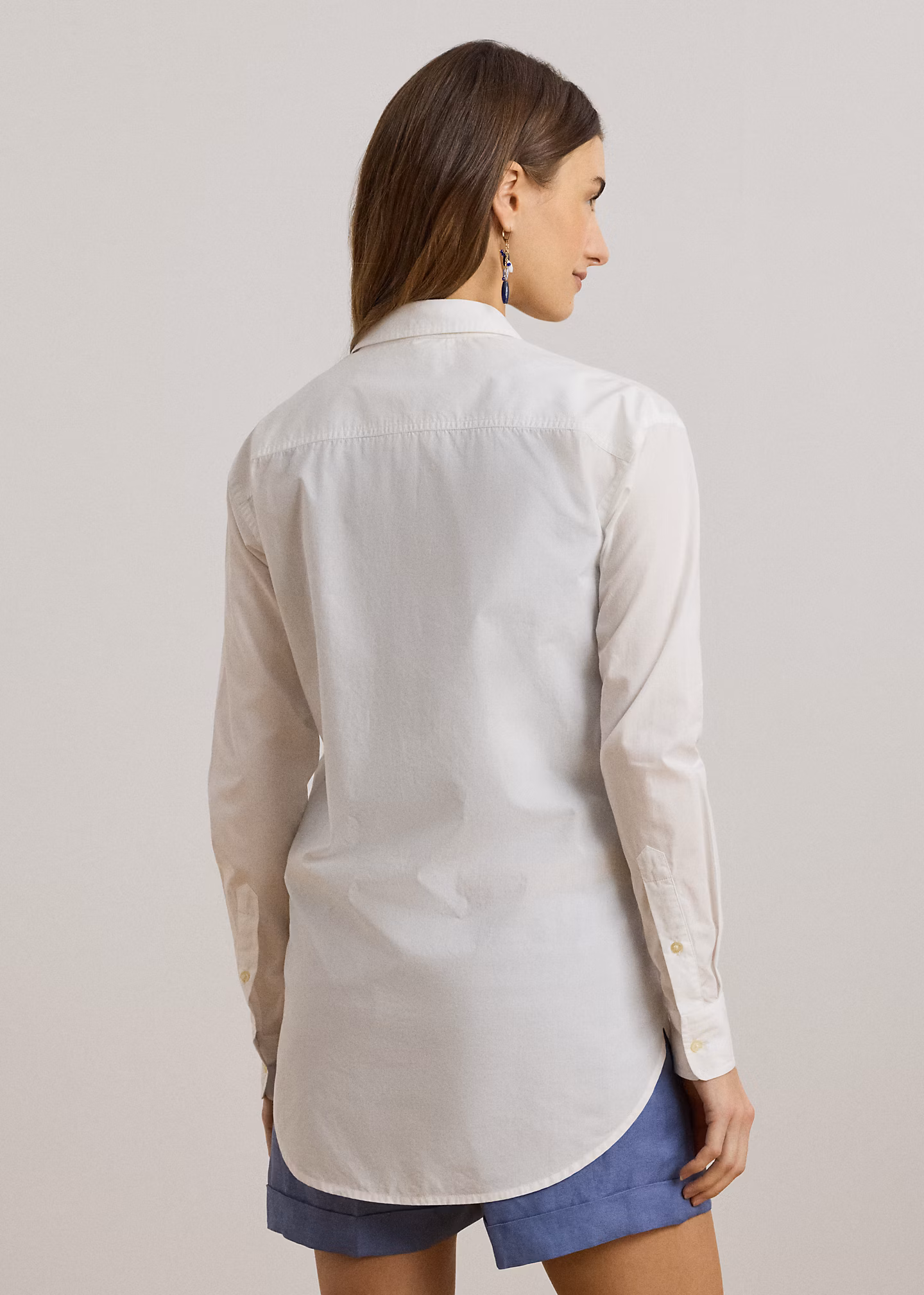 Besticktes Hemd aus Baumwollstoff - RALPH LAUREN OUTLET