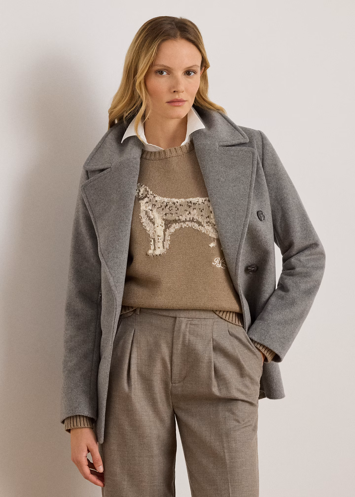 Zweireihiger Mantel mit Oversize-Kragen - RALPH LAUREN OUTLET