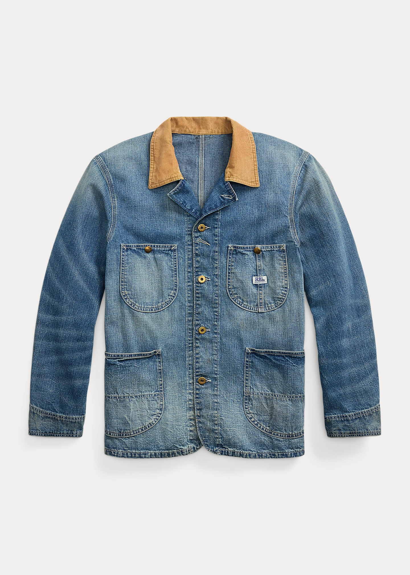Indigo-Denimjacke mit Kordsamtkragen - RALPH LAUREN OUTLET