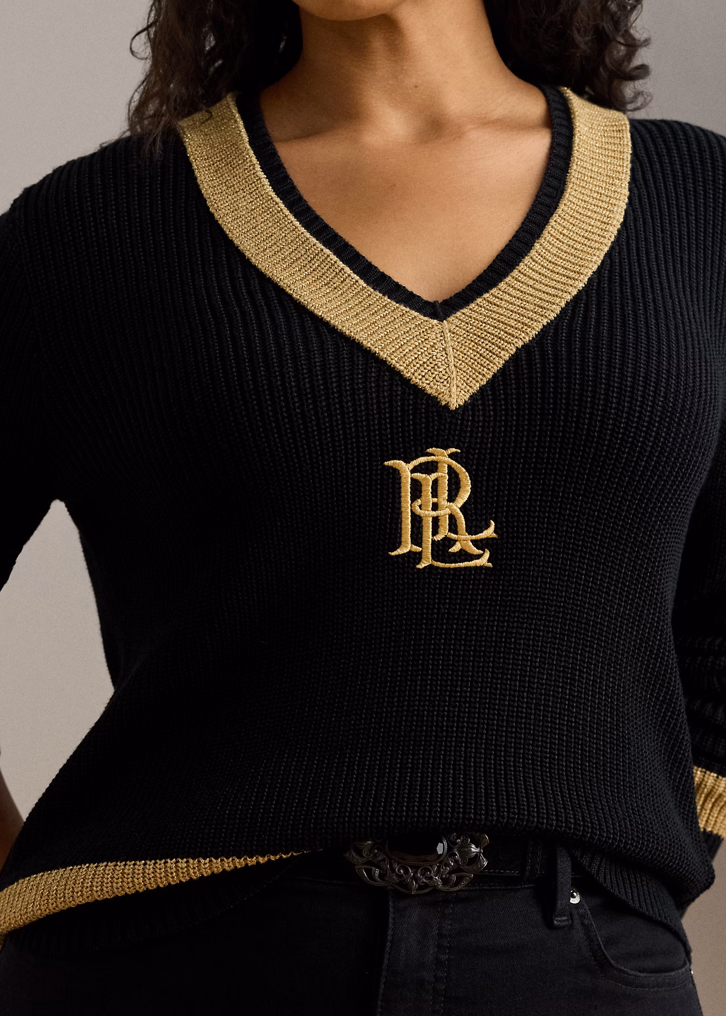 Cricketpullover mit Metallic-Besatz - RALPH LAUREN OUTLET