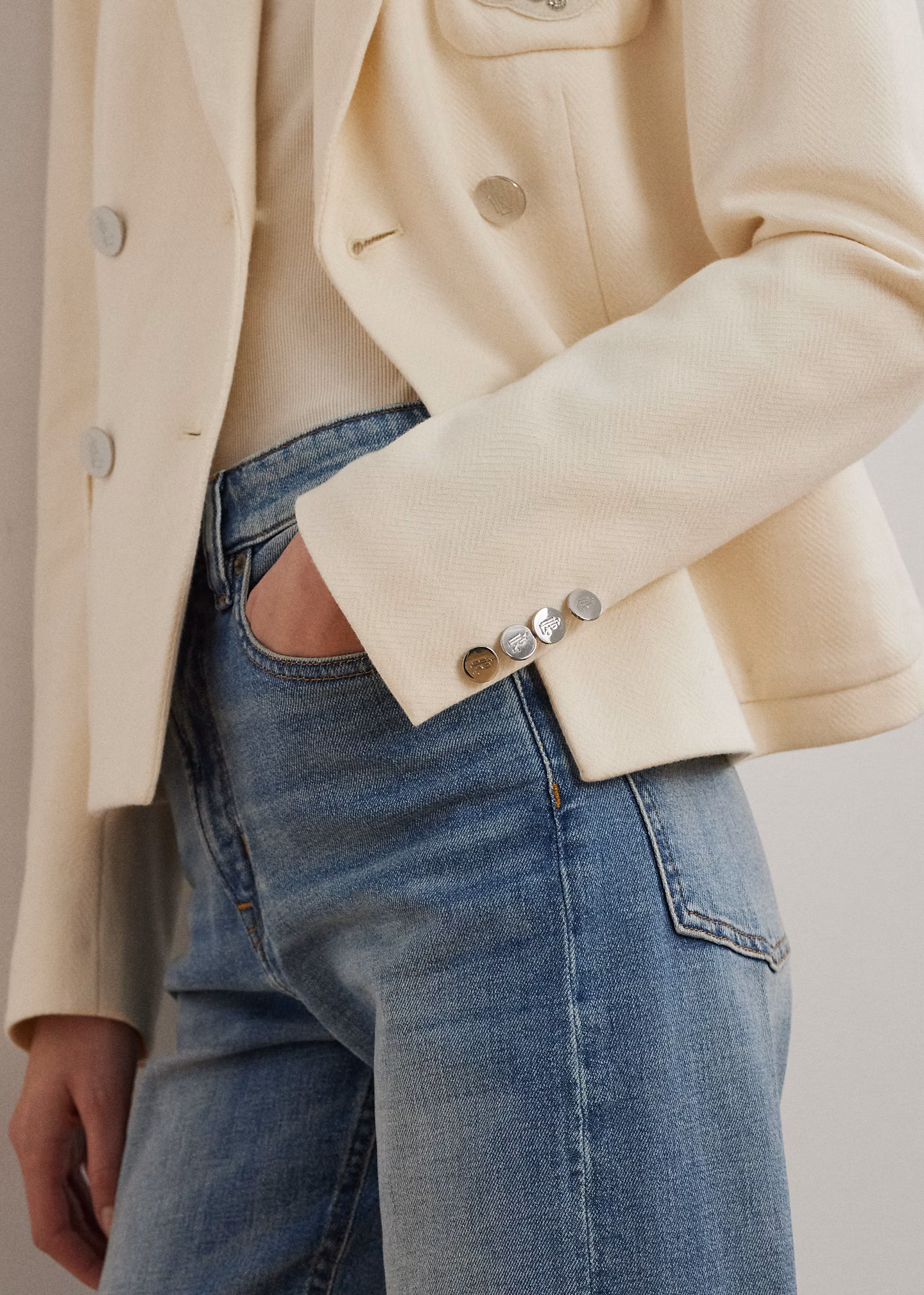 Zweireihiger Blazer aus Jacquard - RALPH LAUREN OUTLET