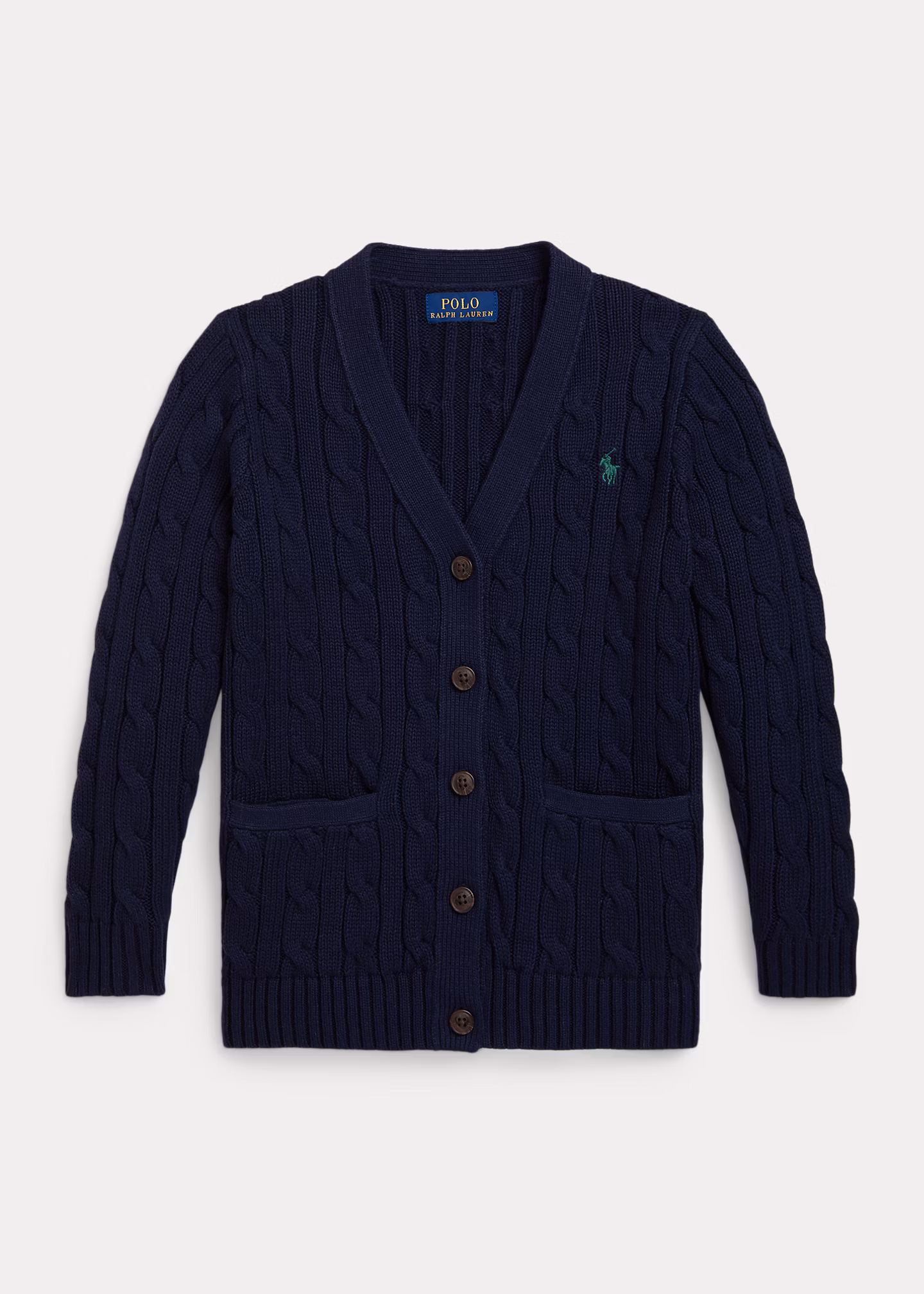 Baumwoll-Strickjacke mit V-Ausschnitt - RALPH LAUREN OUTLET