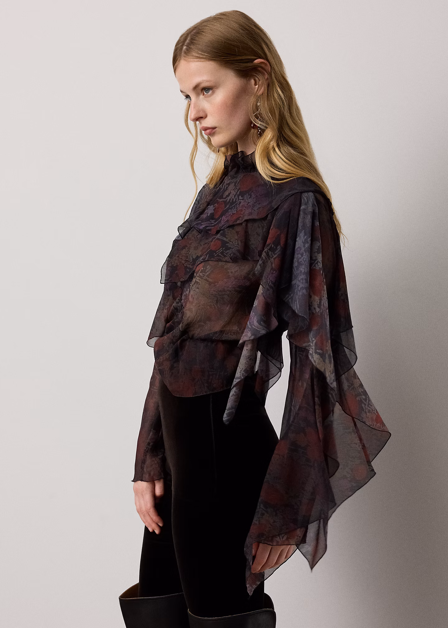 Geblümte Chiffonbluse Ilene mit Rüschen - RALPH LAUREN OUTLET