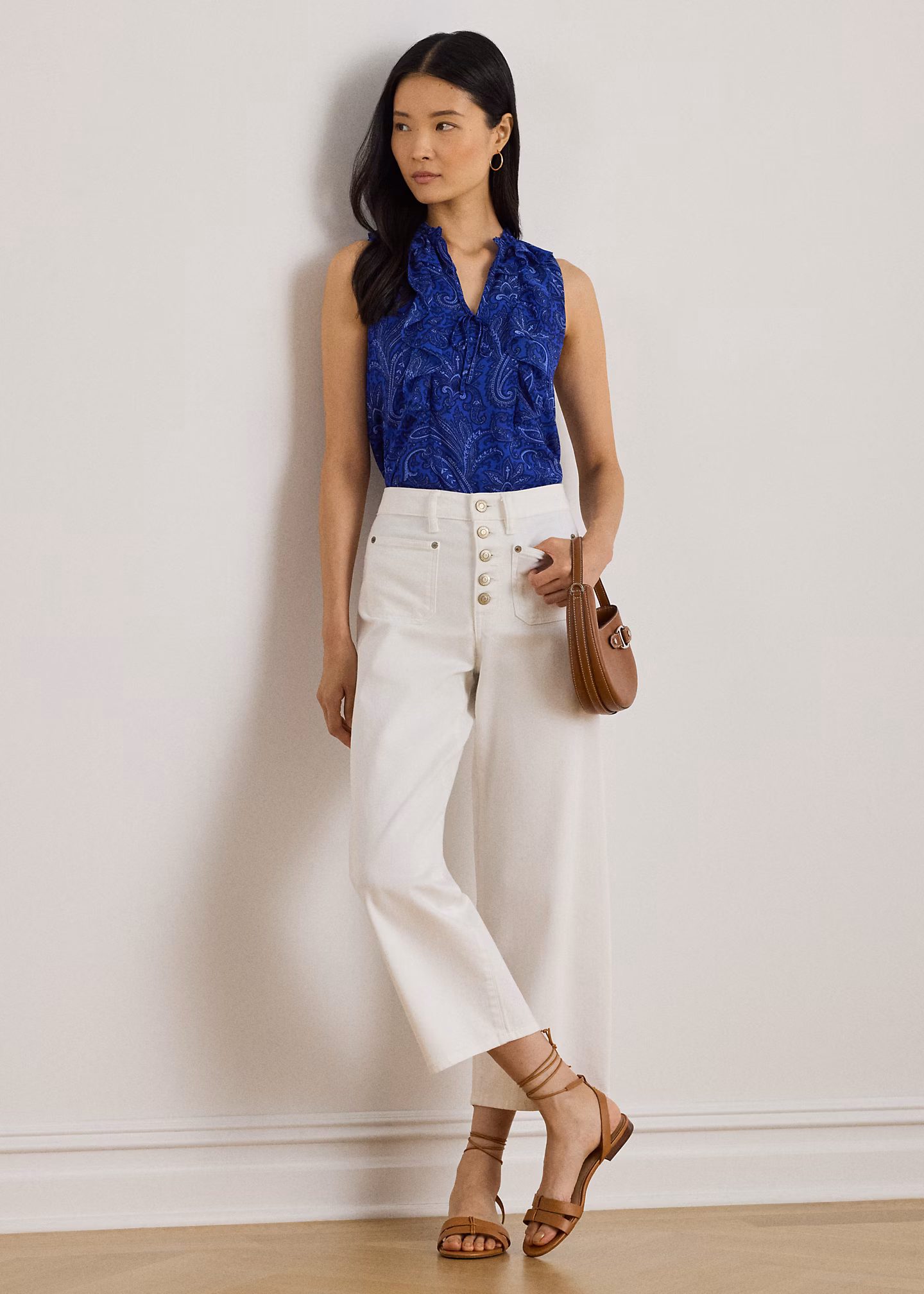 Bluse mit Paisley-Motiv und Rüschen - RALPH LAUREN OUTLET