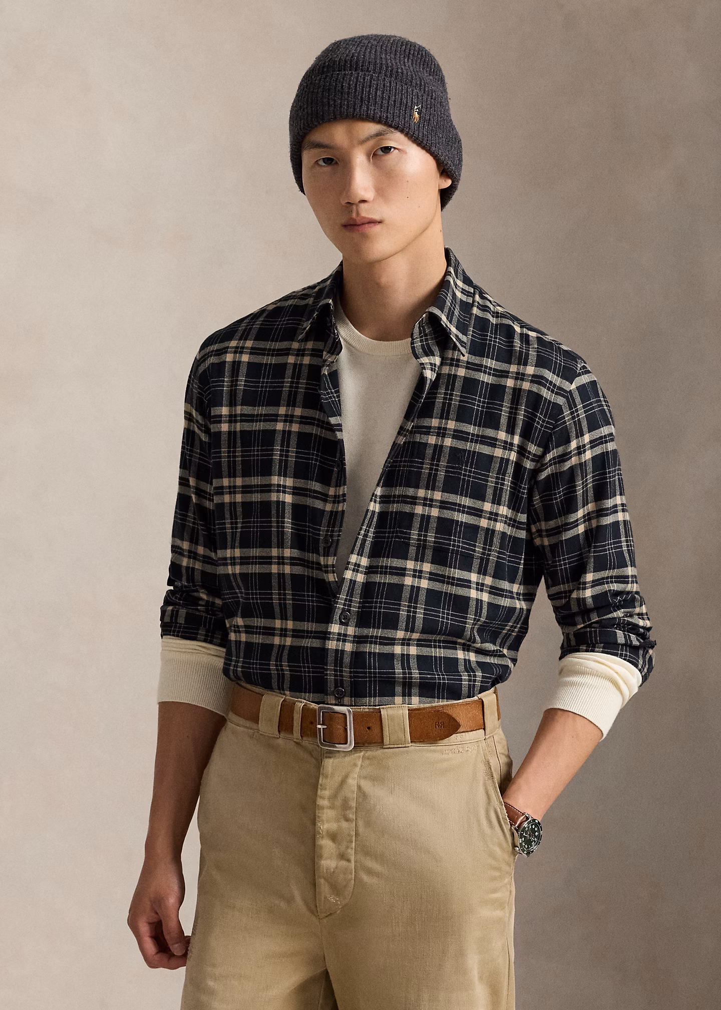 Custom-Fit Funktionshemd mit Karomuster - RALPH LAUREN OUTLET