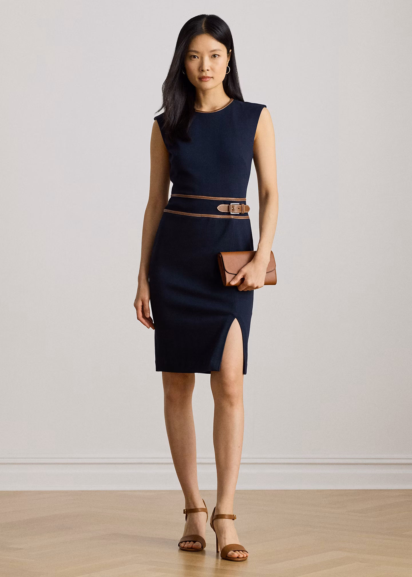 Fischgrat-Kleid mit Flügelärmeln - RALPH LAUREN OUTLET