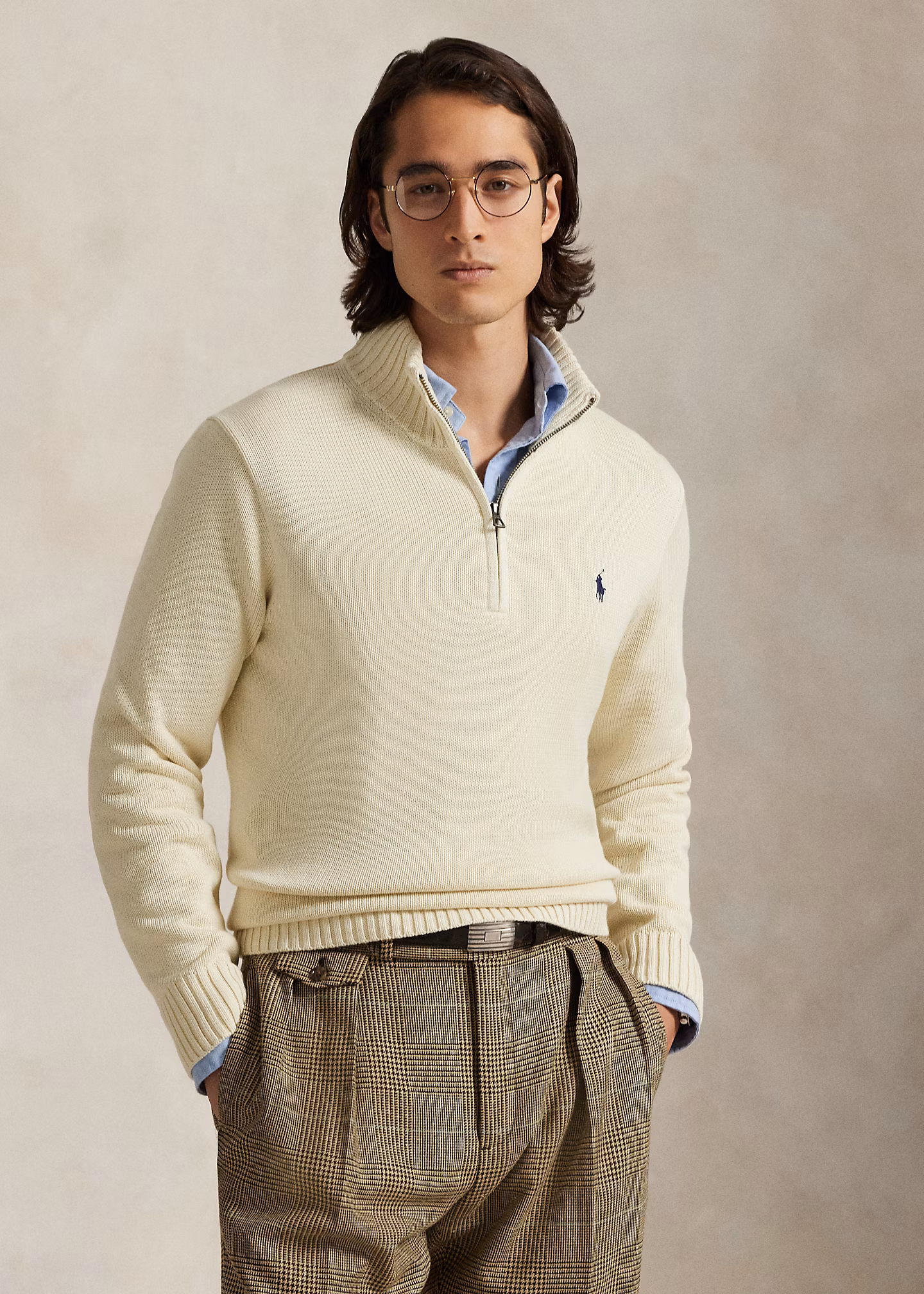 Baumwollpullover mit Halbrollkragen - RALPH LAUREN OUTLET