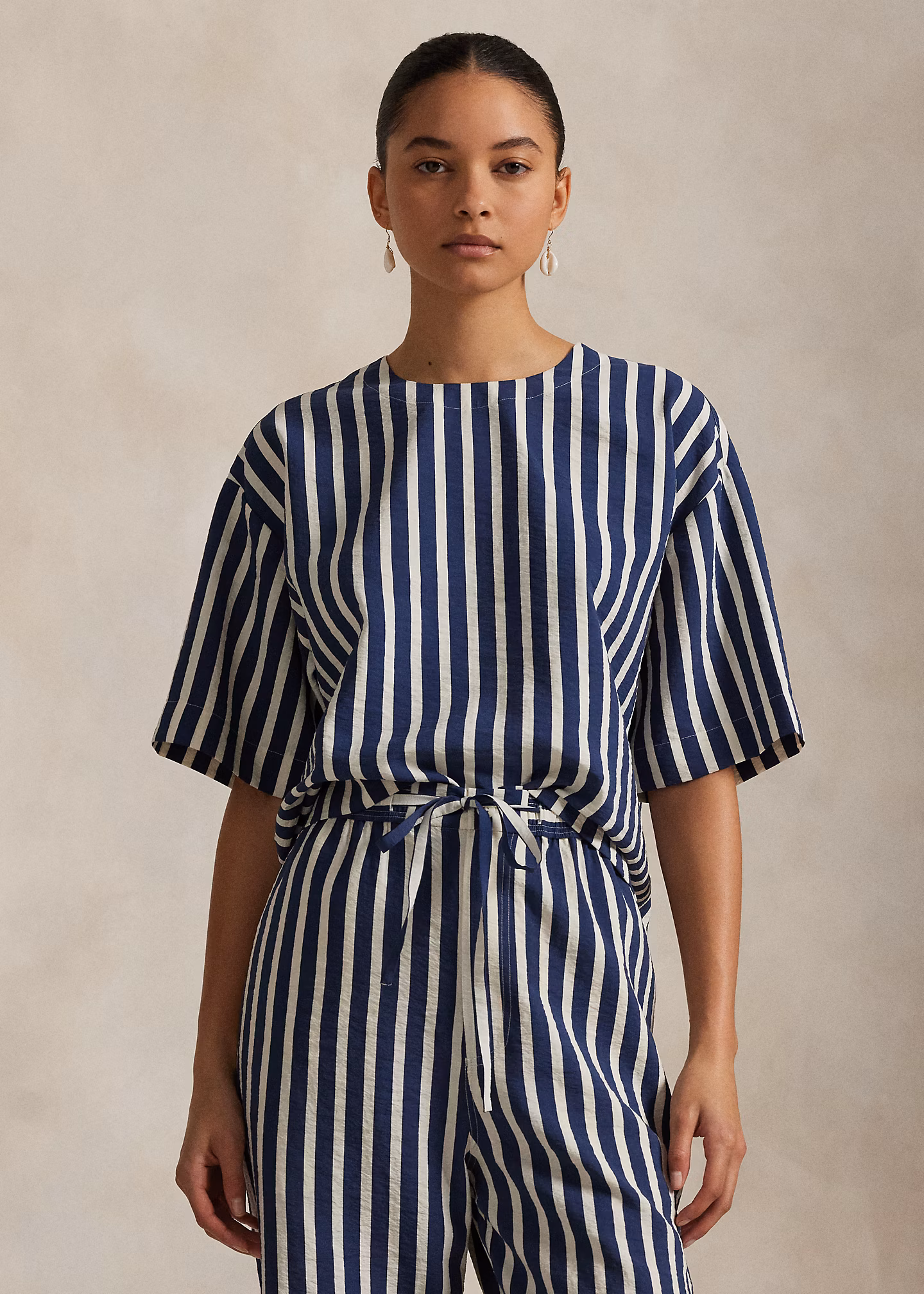 Kurzärmliges Oberteil mit Streifen - RALPH LAUREN OUTLET