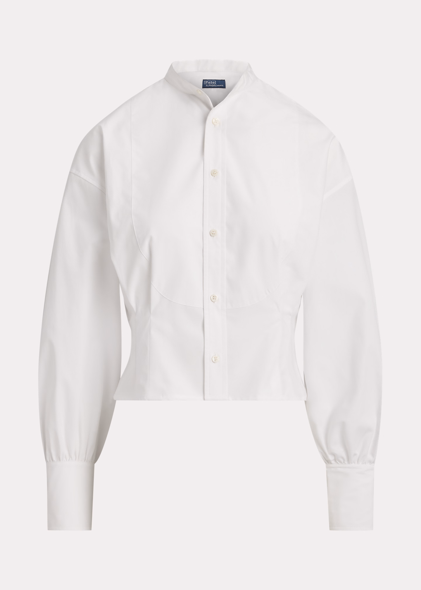 Kurzes Smokinghemd aus Baumwollpopeline - RALPH LAUREN OUTLET