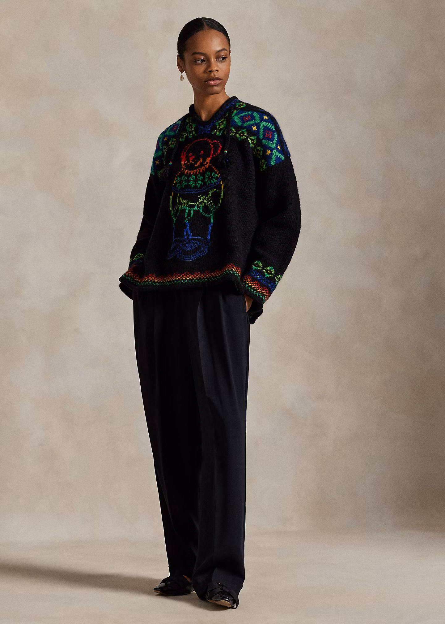 Woll-Kapuzenpullover mit Polo Bear - RALPH LAUREN OUTLET