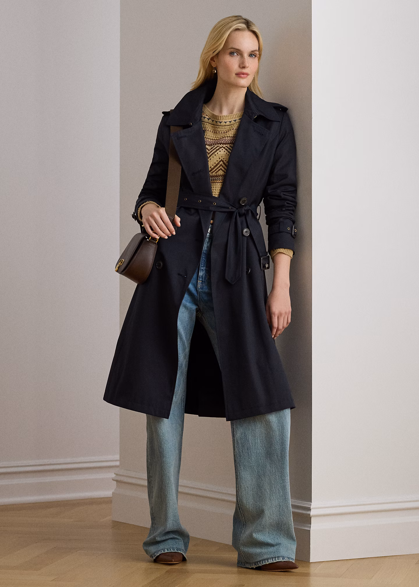 Zweireihiger Trenchcoat mit Gürtel - RALPH LAUREN OUTLET