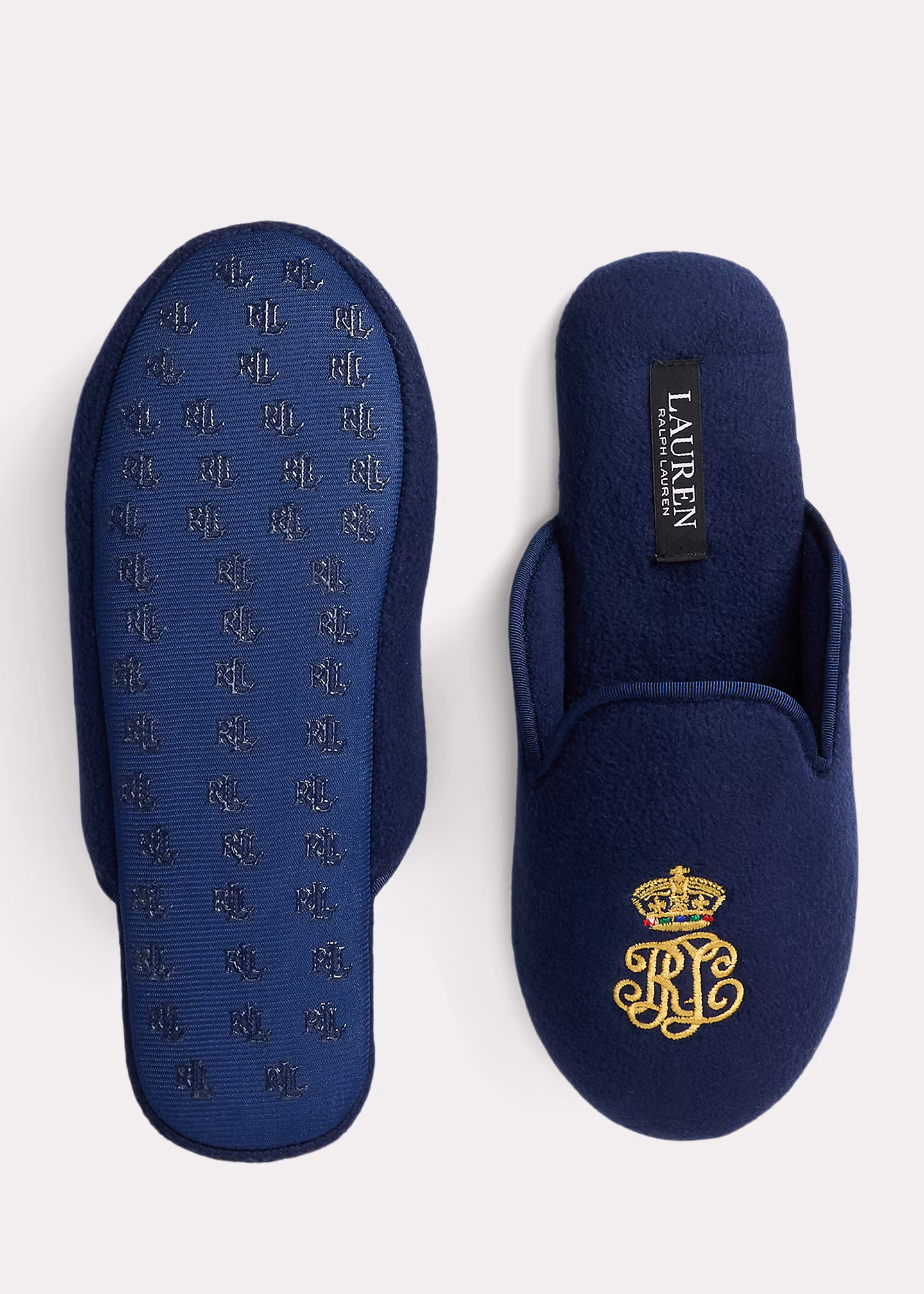 Slipper aus Mikrofleece mit Monogramm - RALPH LAUREN OUTLET