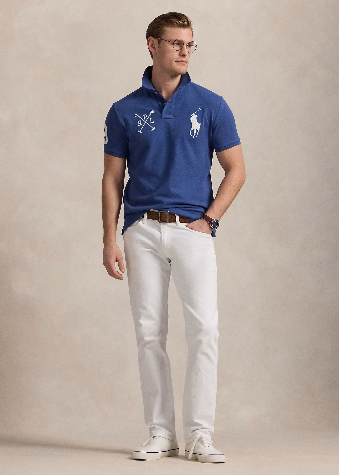 Custom-Slim Piqué-Poloshirt mit Big Pony - RALPH LAUREN OUTLET