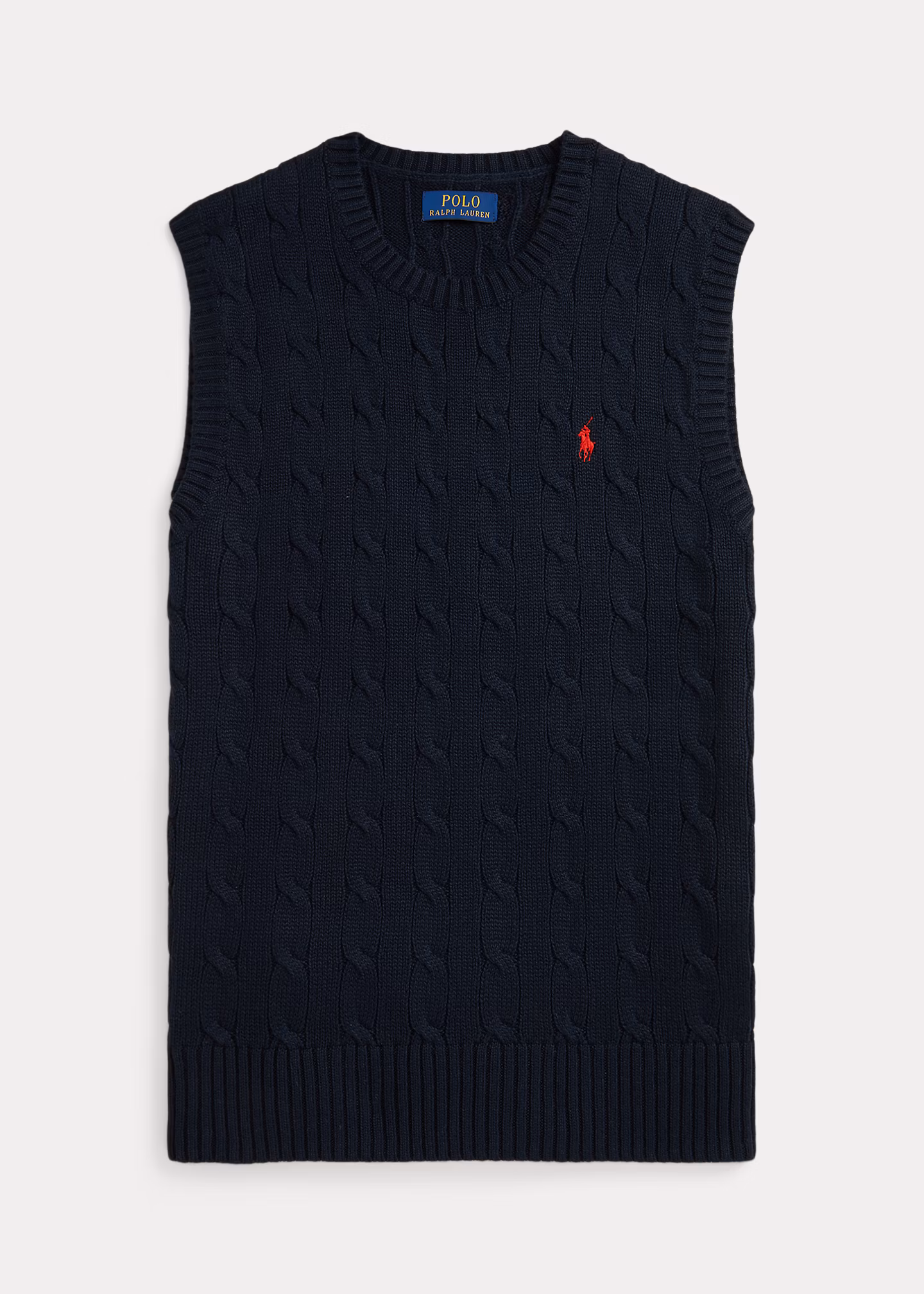 Baumwollpullunder mit Zopfmuster - RALPH LAUREN OUTLET