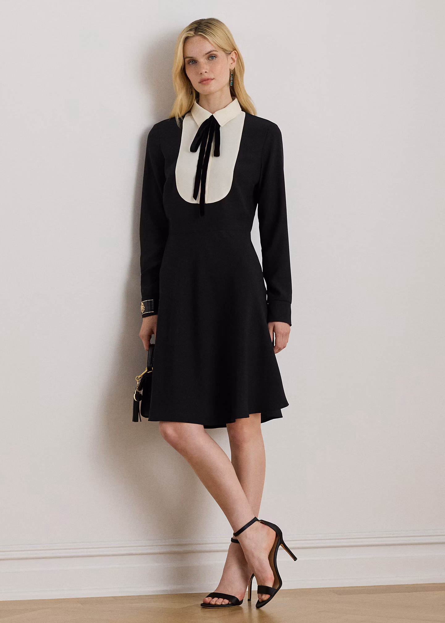 Zweifarbiges Kleid mit Bindedetail - RALPH LAUREN OUTLET