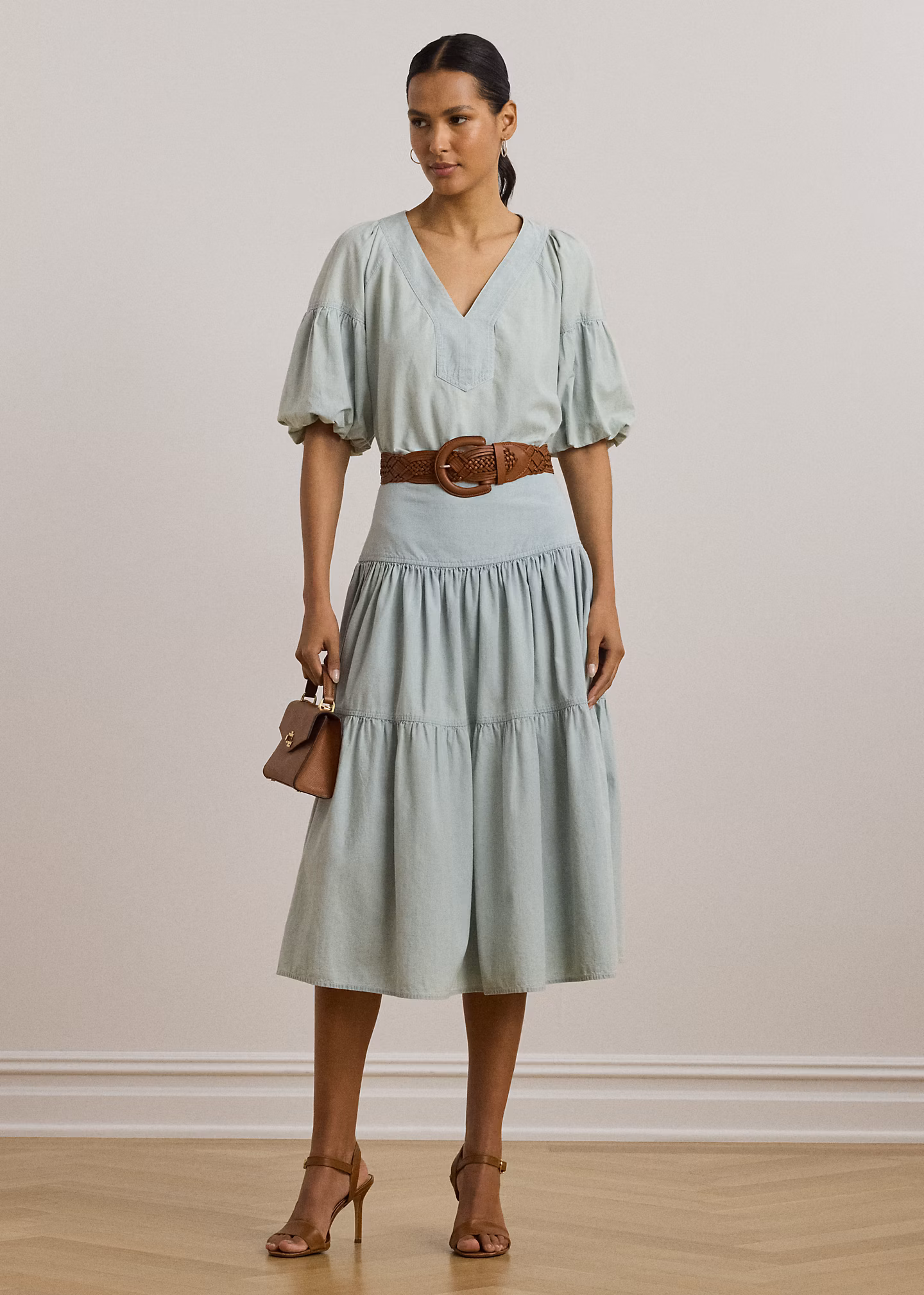 Verkürzte Bluse mit Ballonärmeln - RALPH LAUREN OUTLET