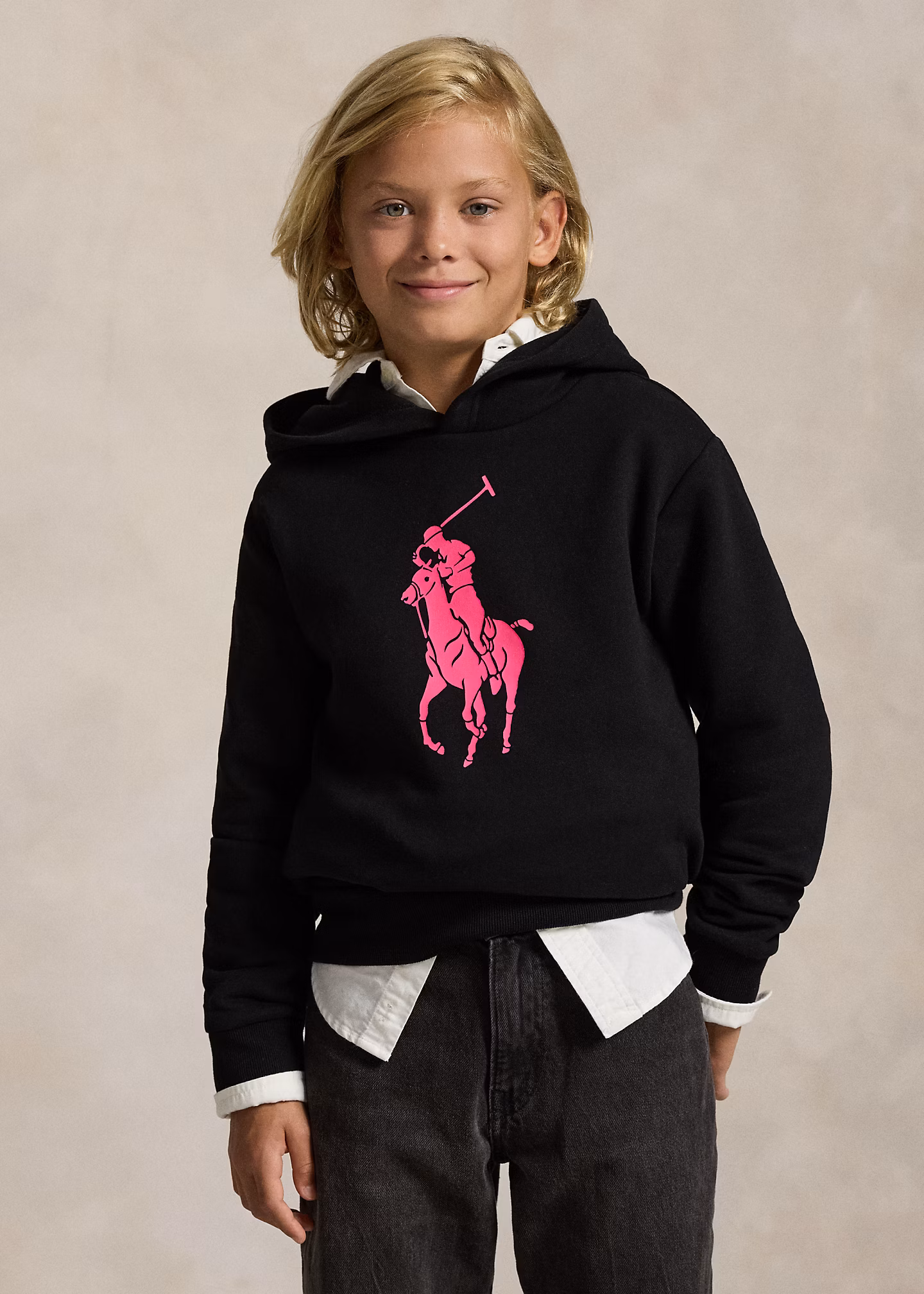Fleece-Kapuzenshirt mit Pink Pony - RALPH LAUREN OUTLET
