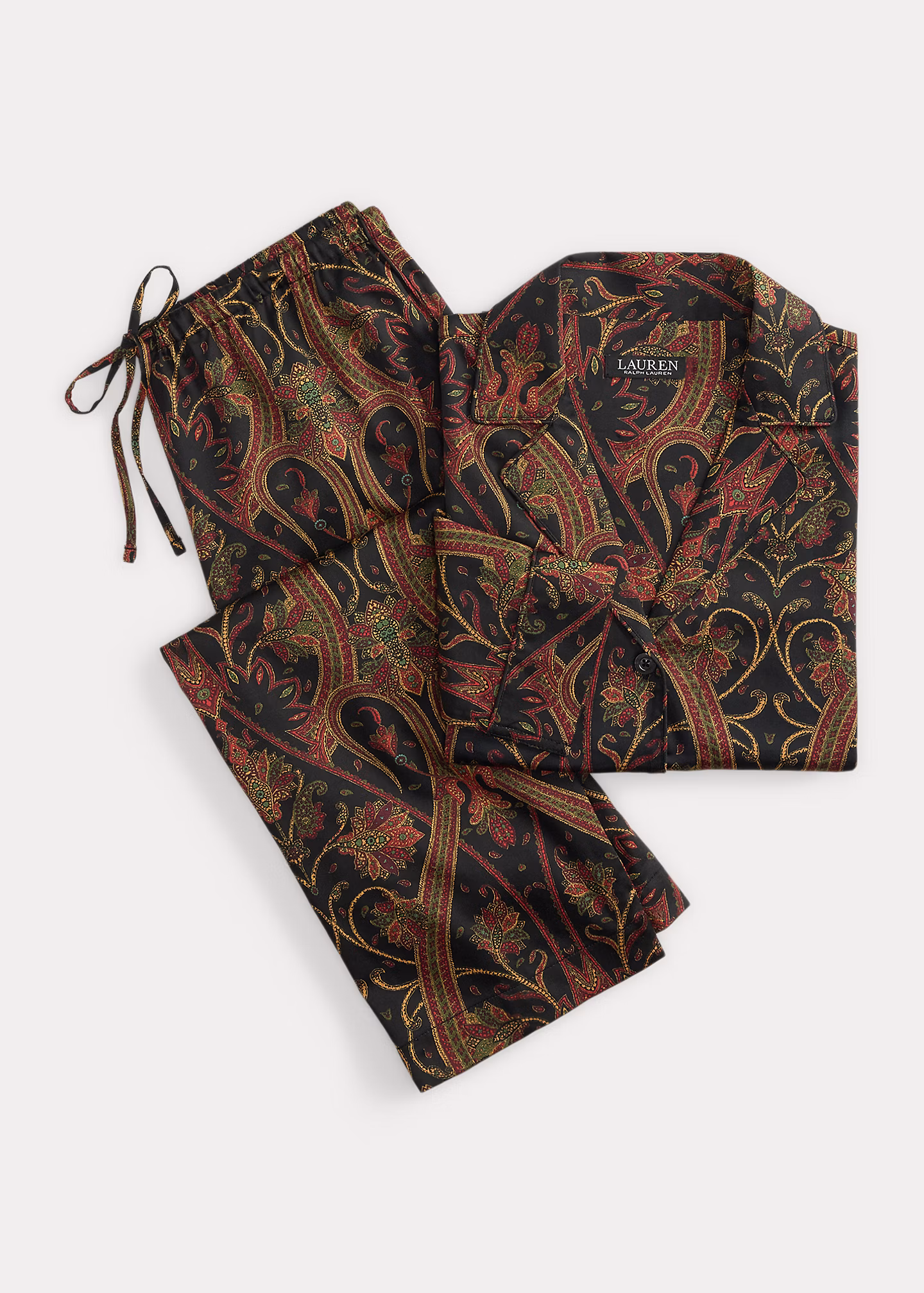 Pyjama aus Atlas mit Paisley-Motiv - RALPH LAUREN OUTLET