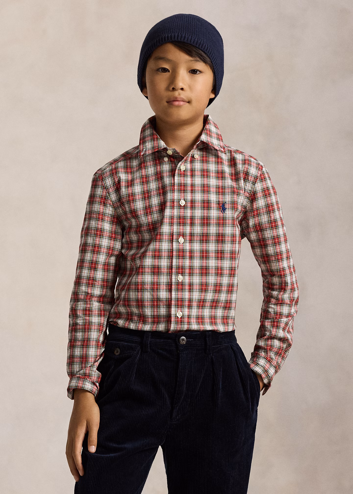 Kariertes Hemd aus Baumwollpopeline - RALPH LAUREN OUTLET