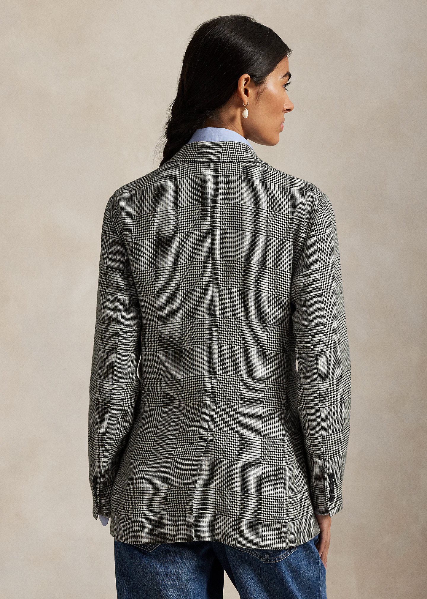 Einreihiger Tweedblazer mit Glencheck - RALPH LAUREN OUTLET