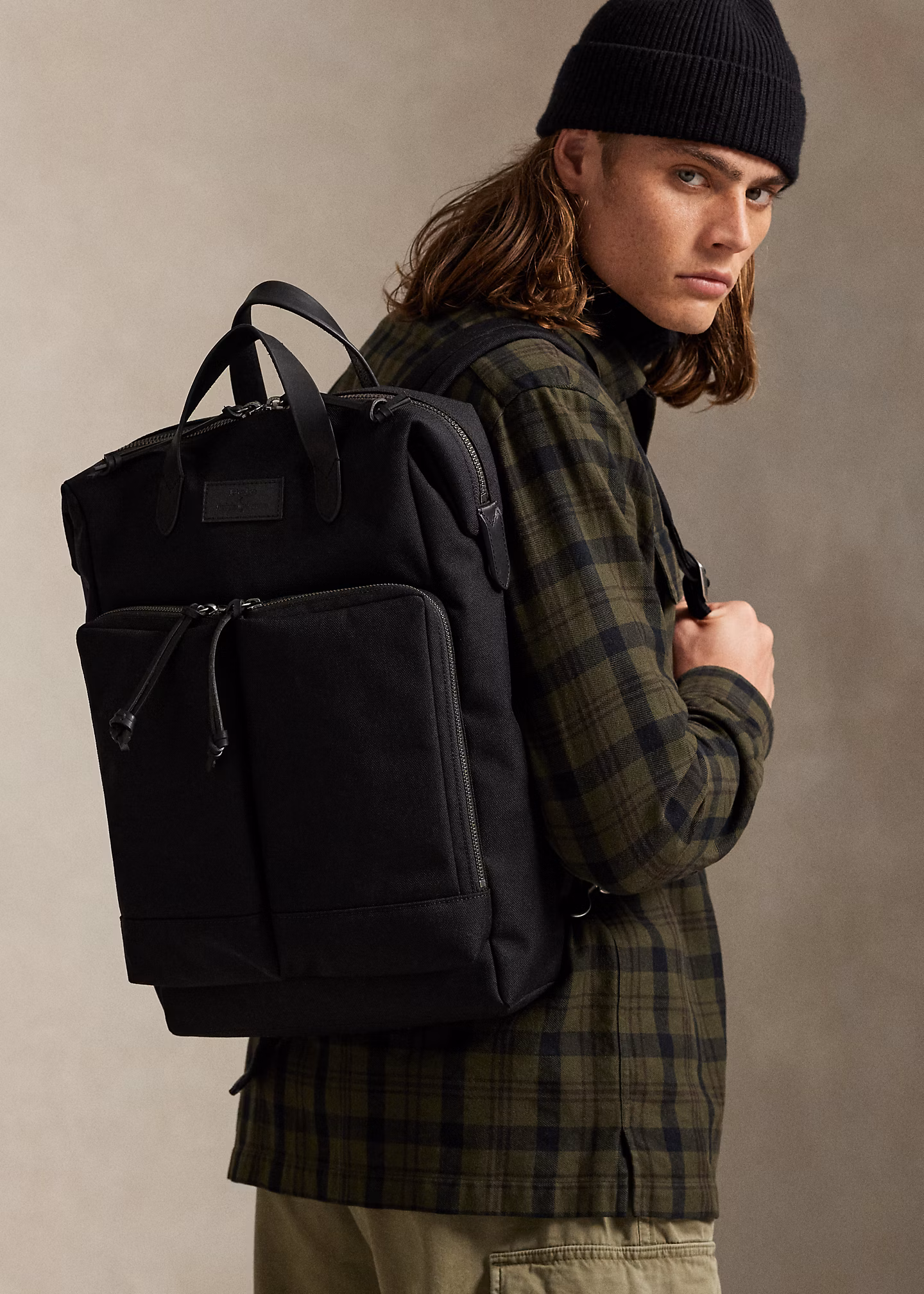 Wandelbarer Rucksack mit Lederbesatz - RALPH LAUREN OUTLET