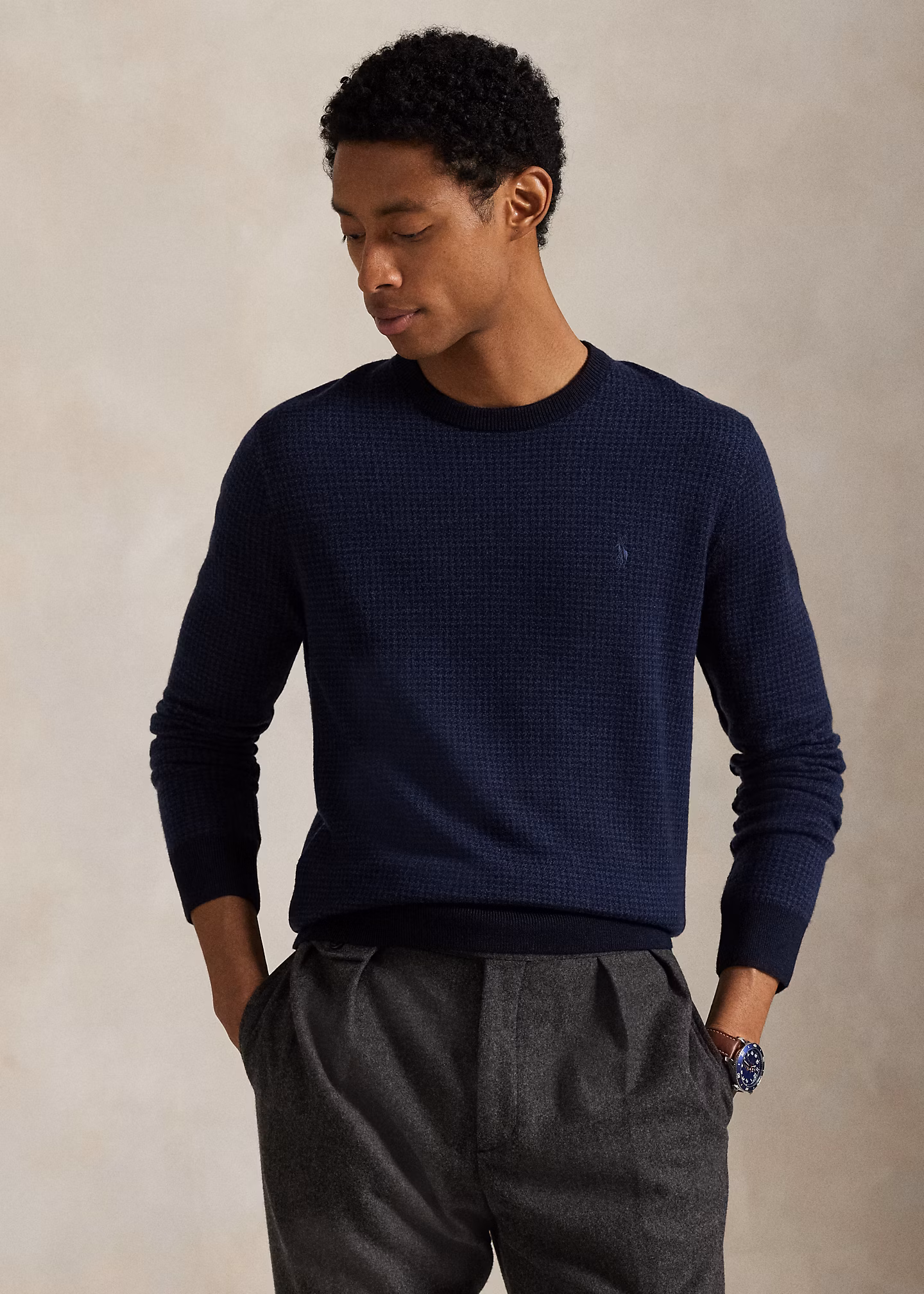 Waschbarer Hahnentritt-Wollpullover - RALPH LAUREN OUTLET